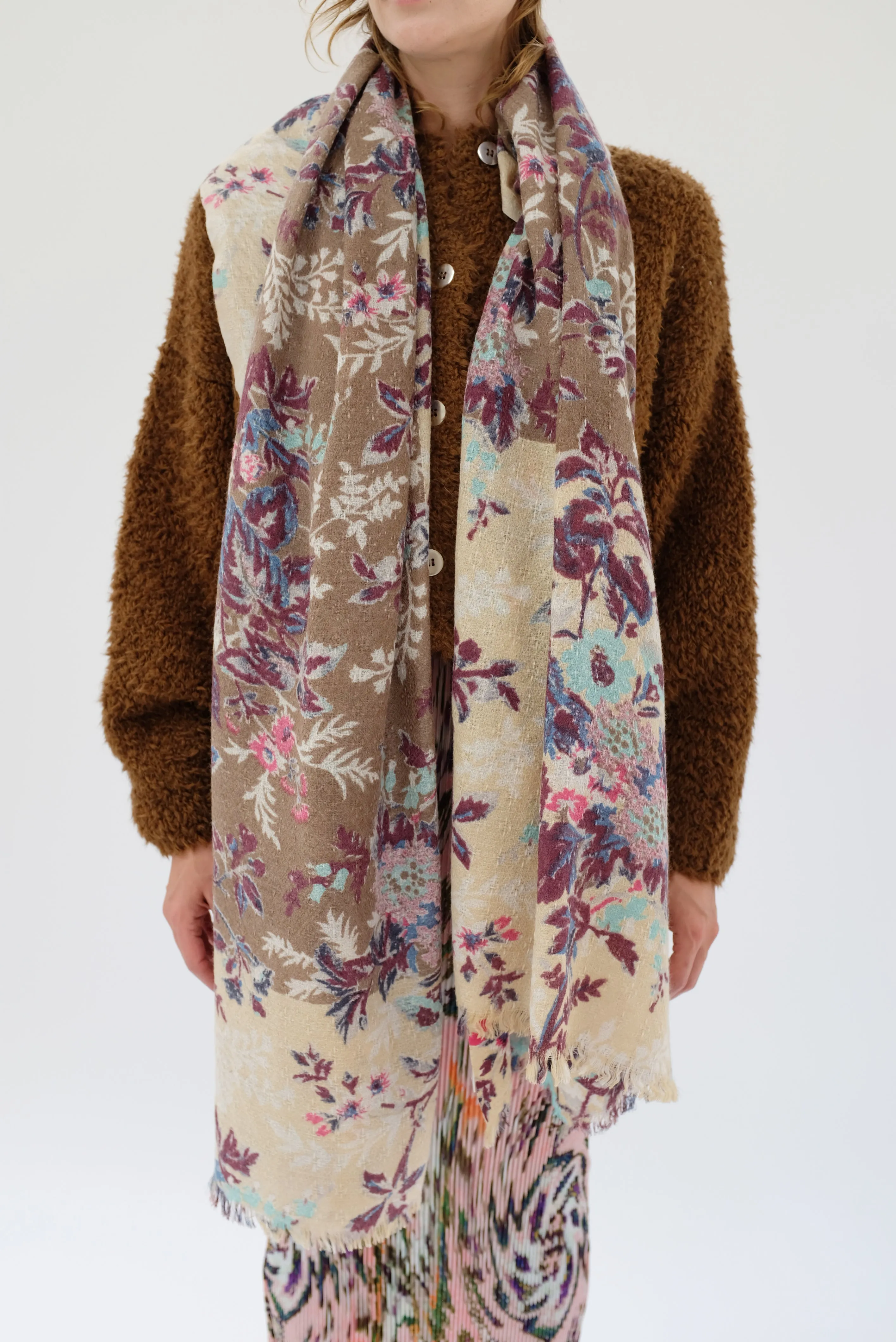 Epice Bandana Scarf Fleur 2 Walnut sold by Beklina product image thumbnail 3