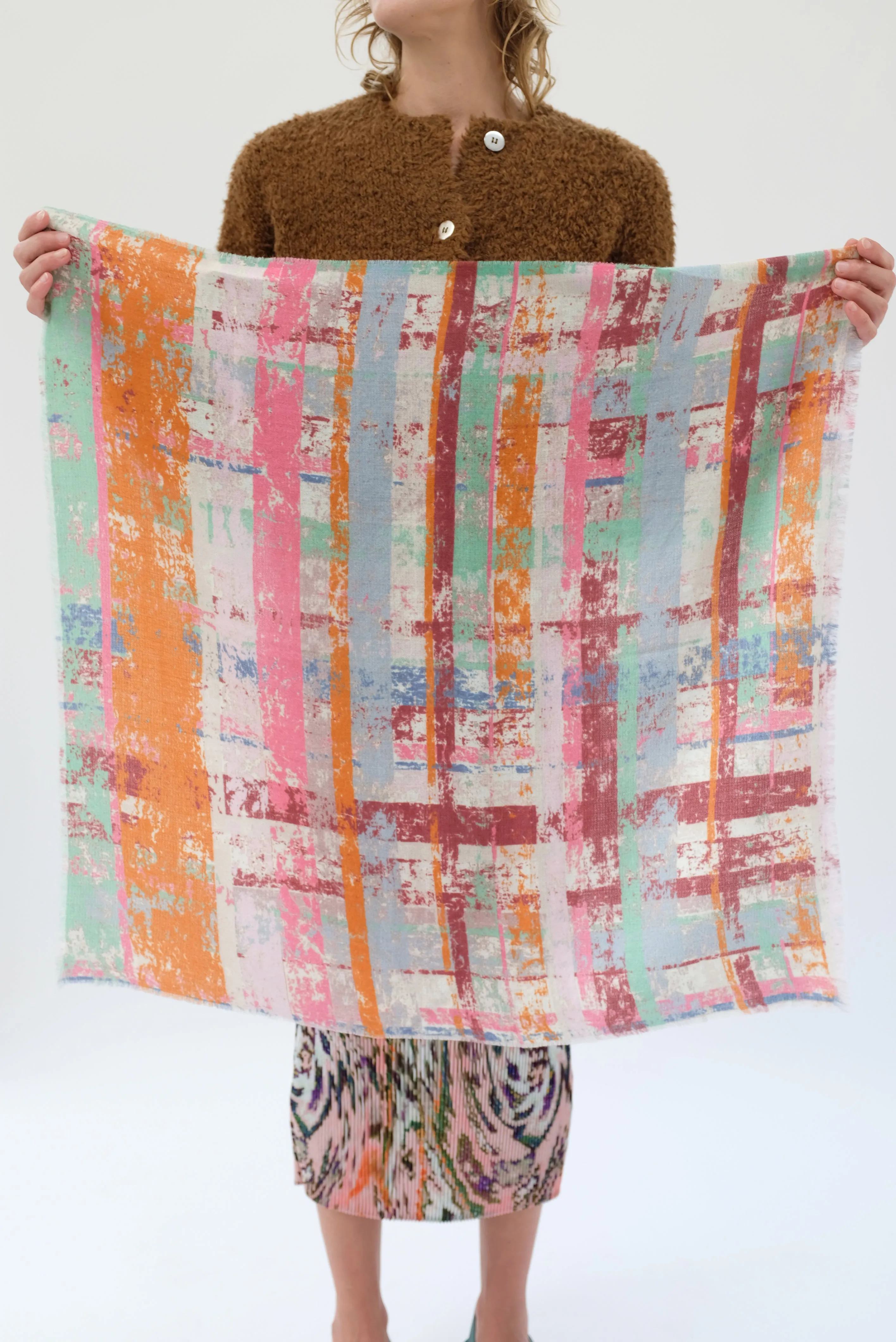 Epice Bandana Scarf Pink Abstract sold by Beklina