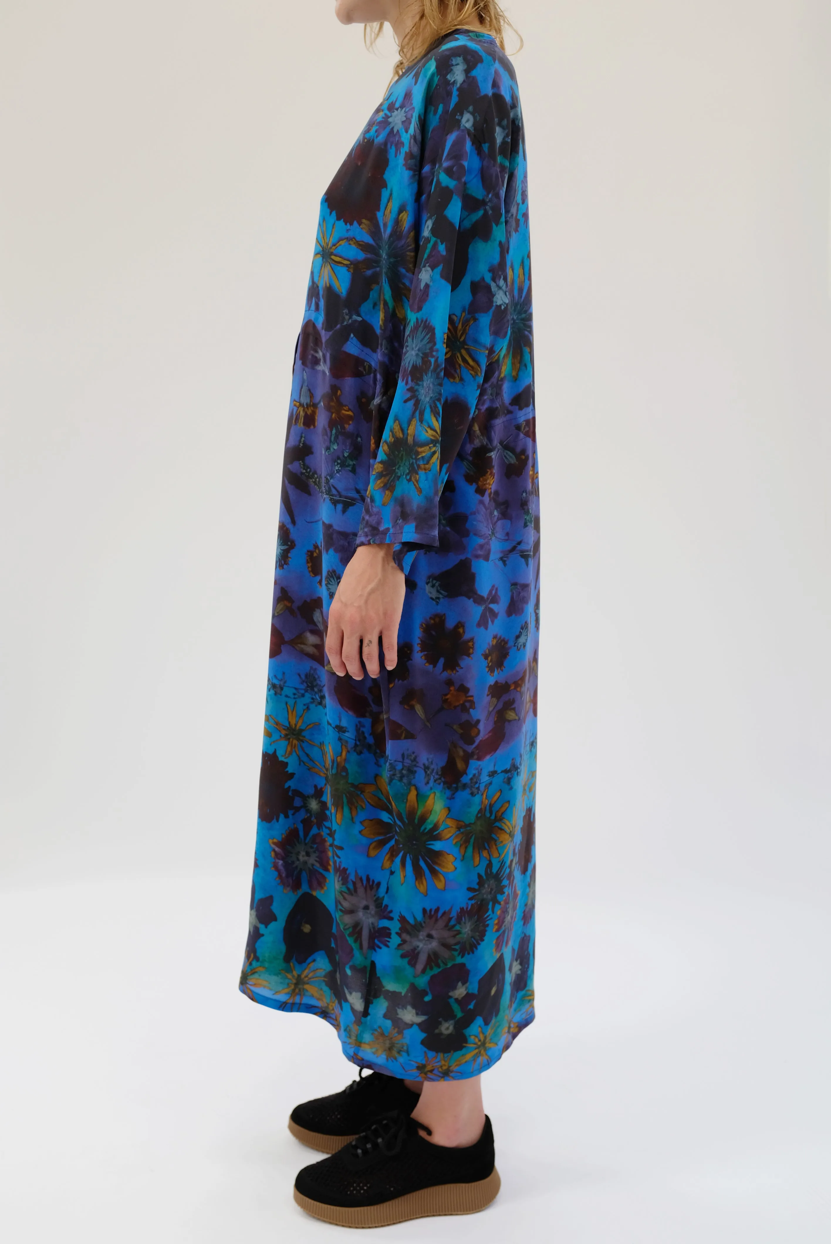 Anntian Simple Silk Dress Print E sold by Beklina product image thumbnail 4