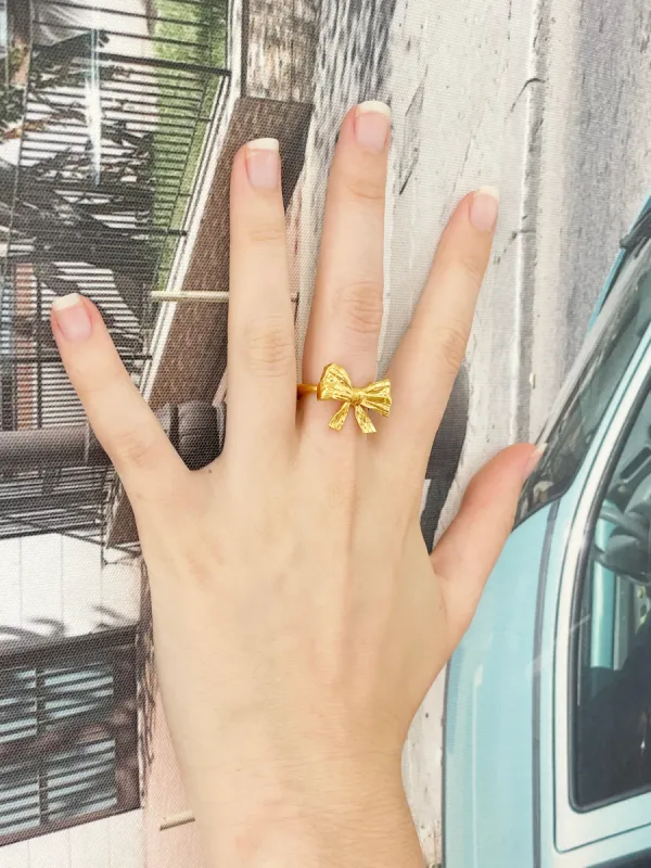 Mirit Weinstock bow ring sold by Beklina