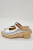 Beklina Low Sedia Sandal Silver sold by Beklina