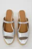 Beklina Low Sedia Sandal Silver sold by Beklina