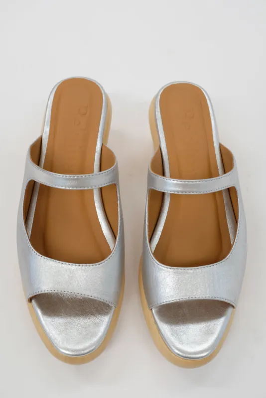 Beklina Low Sedia Sandal Silver sold by Beklina