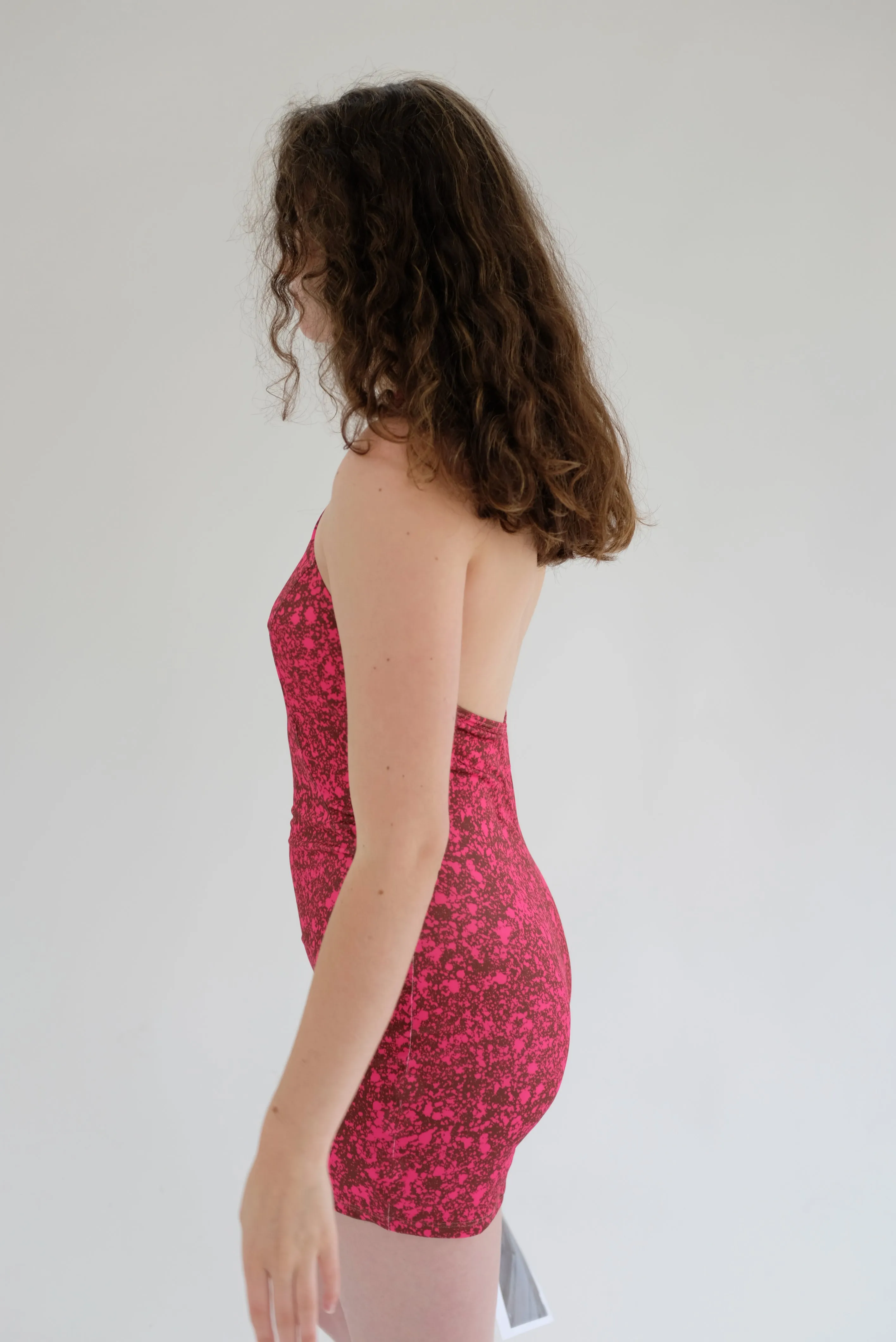 Beklina Halter Swimsuit Lycra Splatter Raspberry sold by Beklina product image thumbnail 5