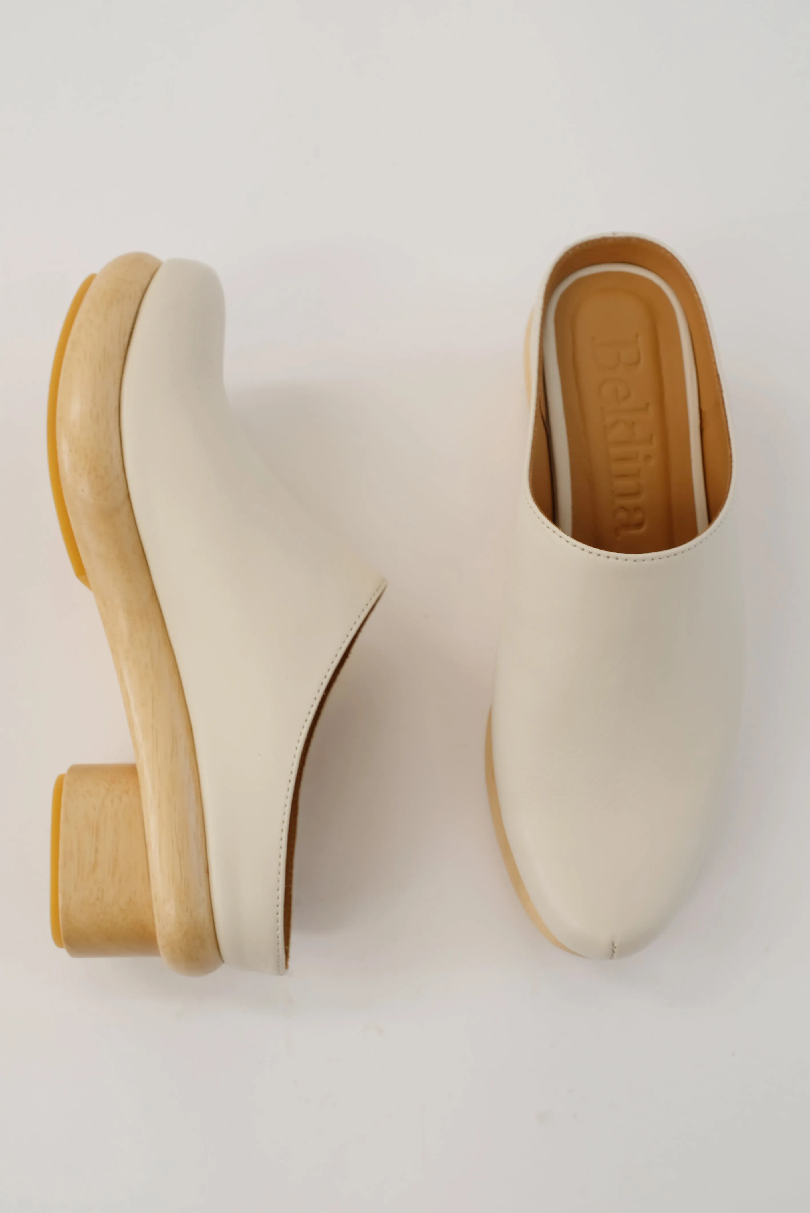Beklina Low Sedia Clog Off White sold by Beklina