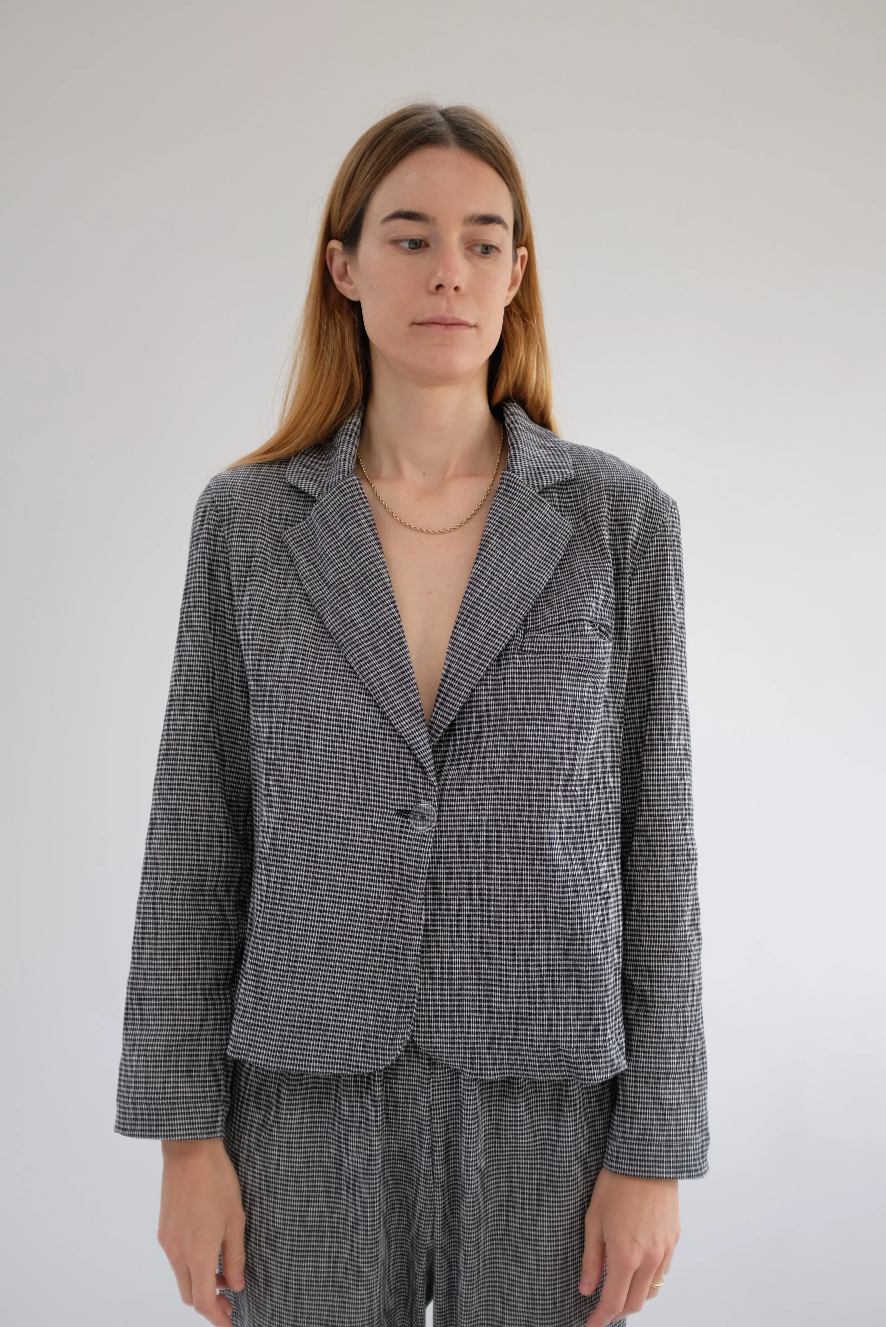 Beklina Mia Blazer Plaid Black sold by Beklina