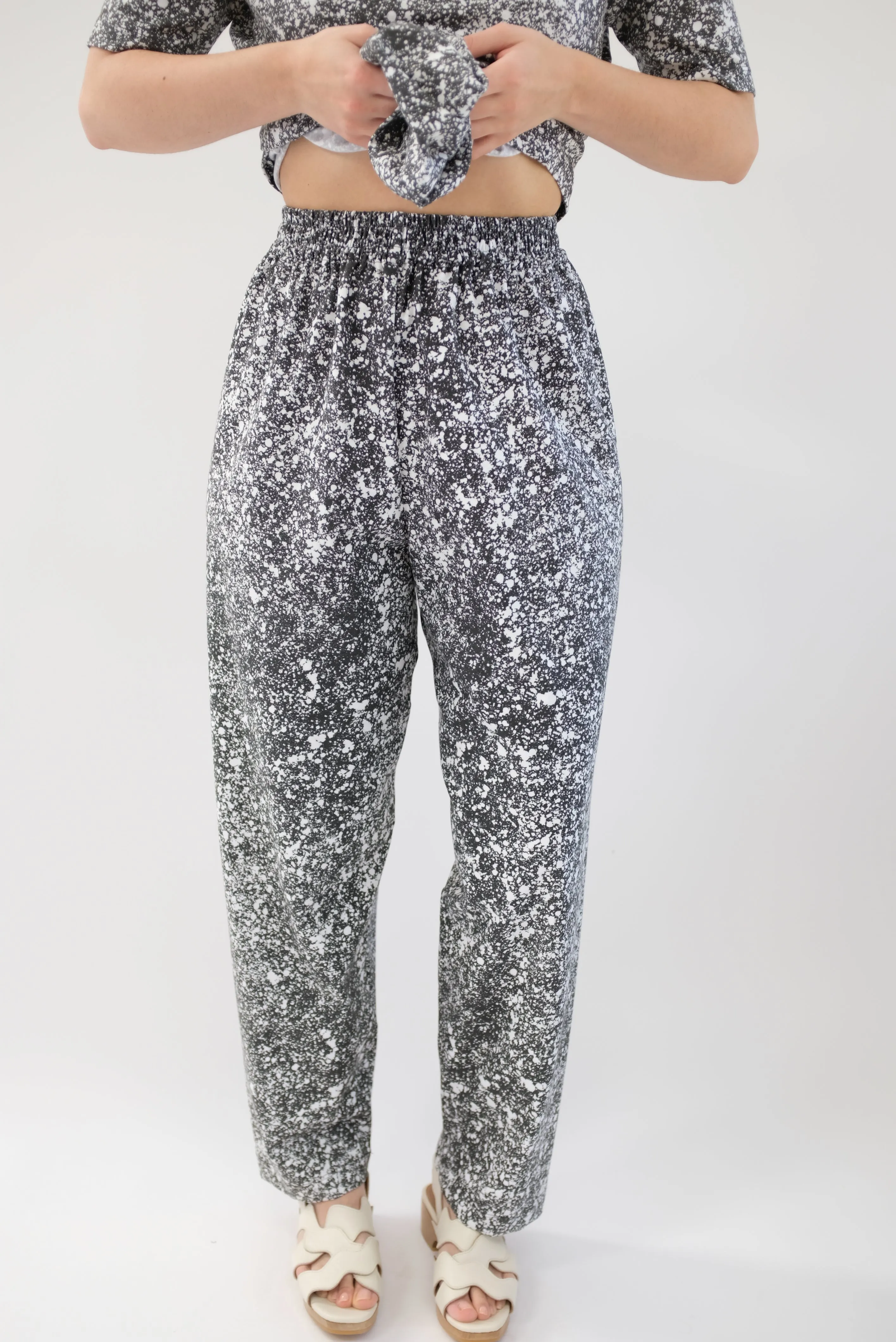 Beklina Basic Pant Splatter Black sold by Beklina