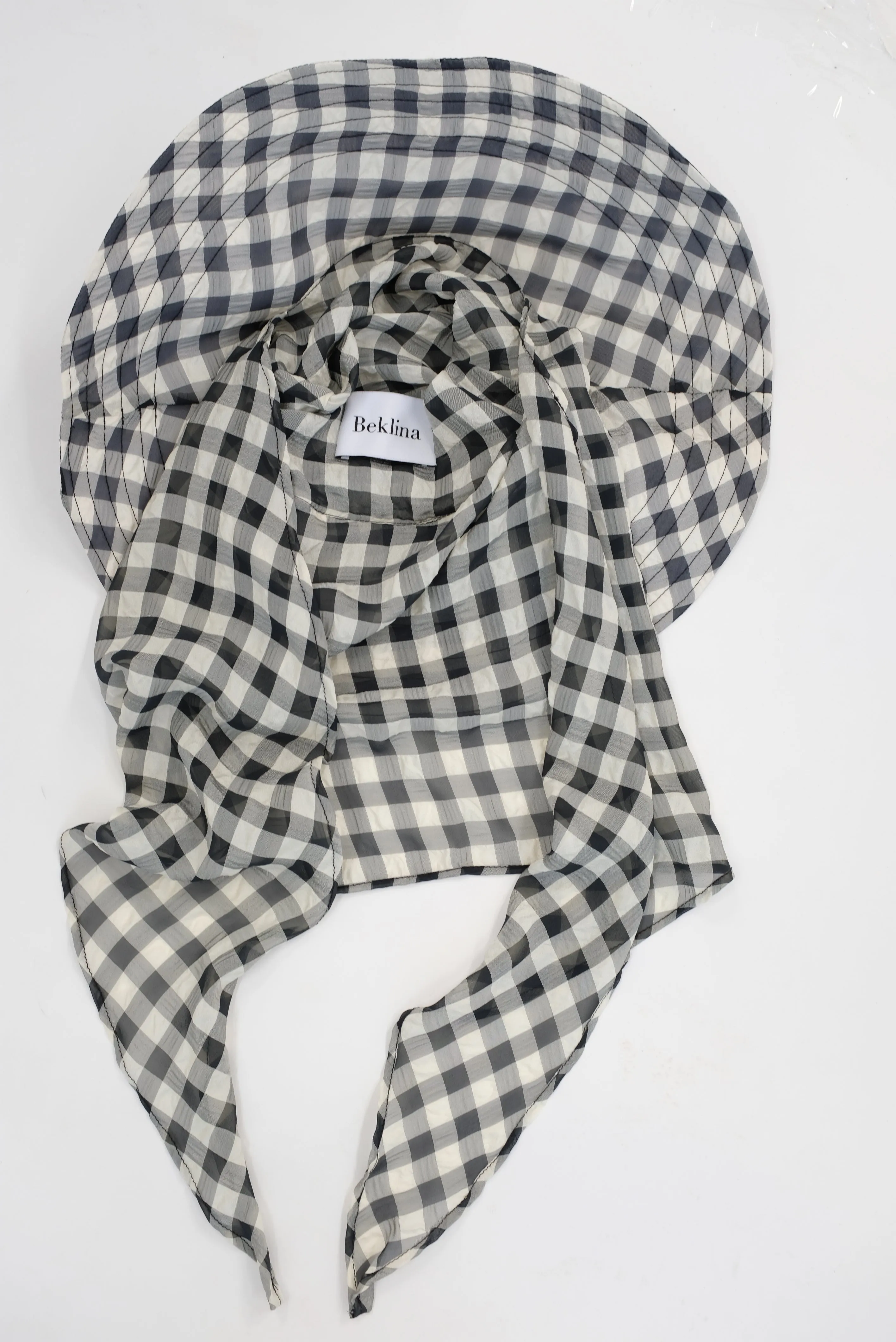 Beklina Scarf Hat Black Gingham sold by Beklina product image thumbnail 5