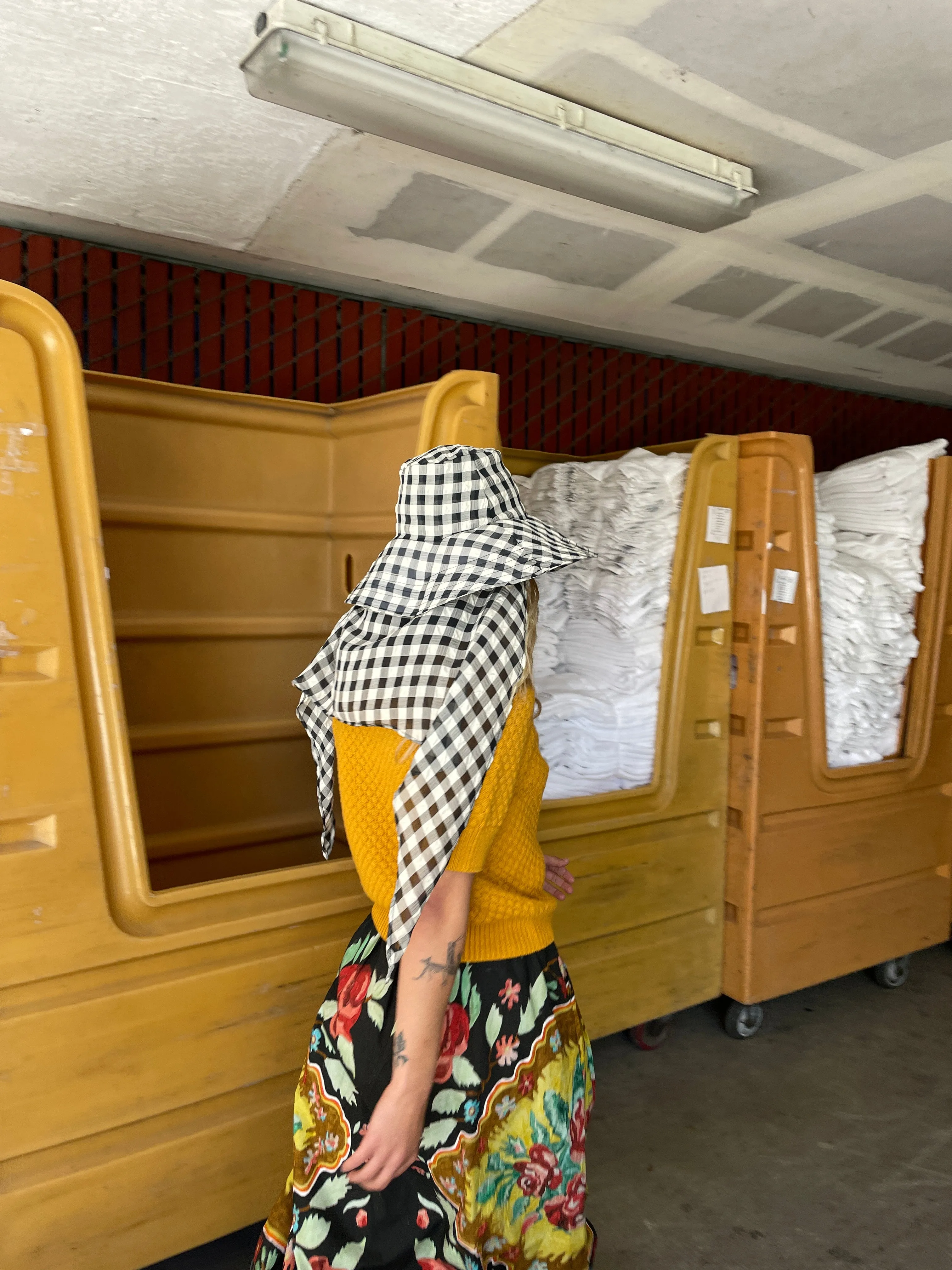 Beklina Scarf Hat Black Gingham sold by Beklina product image thumbnail 2