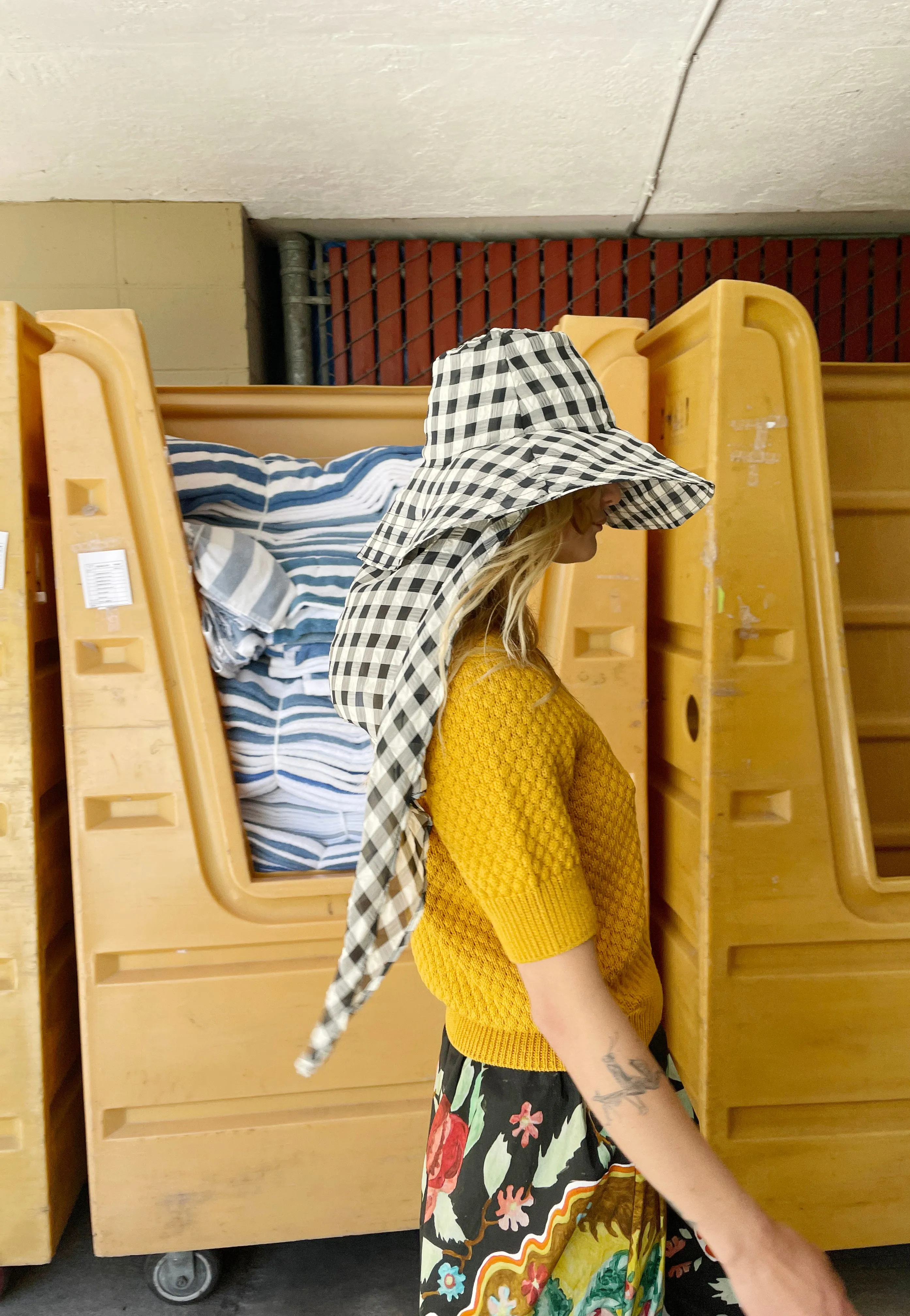 Beklina Scarf Hat Black Gingham sold by Beklina product image thumbnail 4