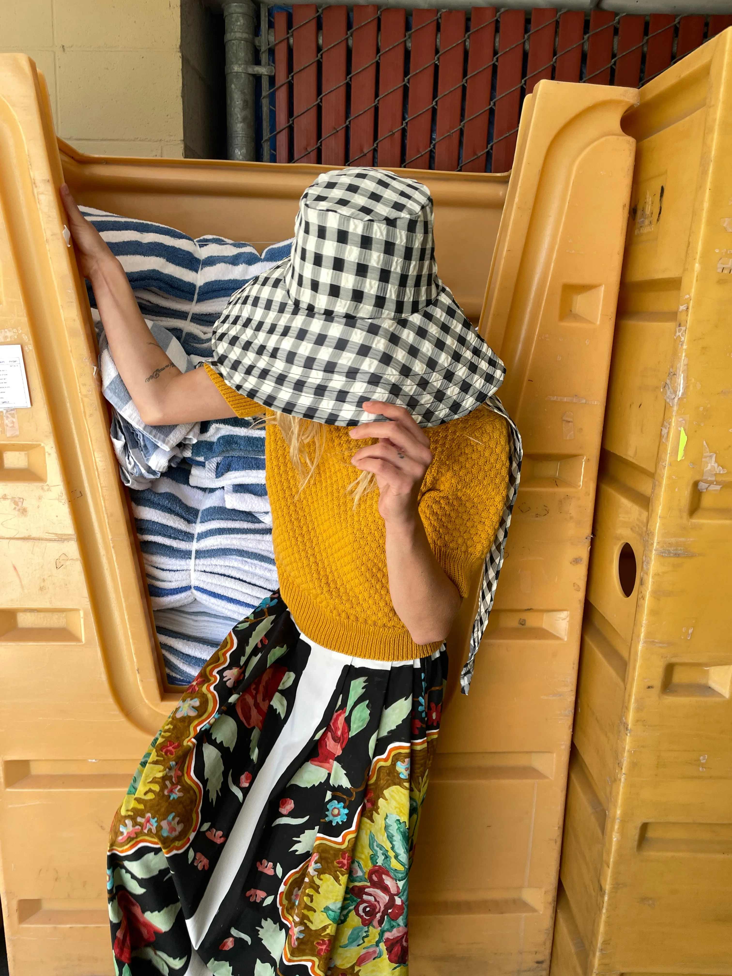 Beklina Scarf Hat Black Gingham sold by Beklina product image thumbnail 3