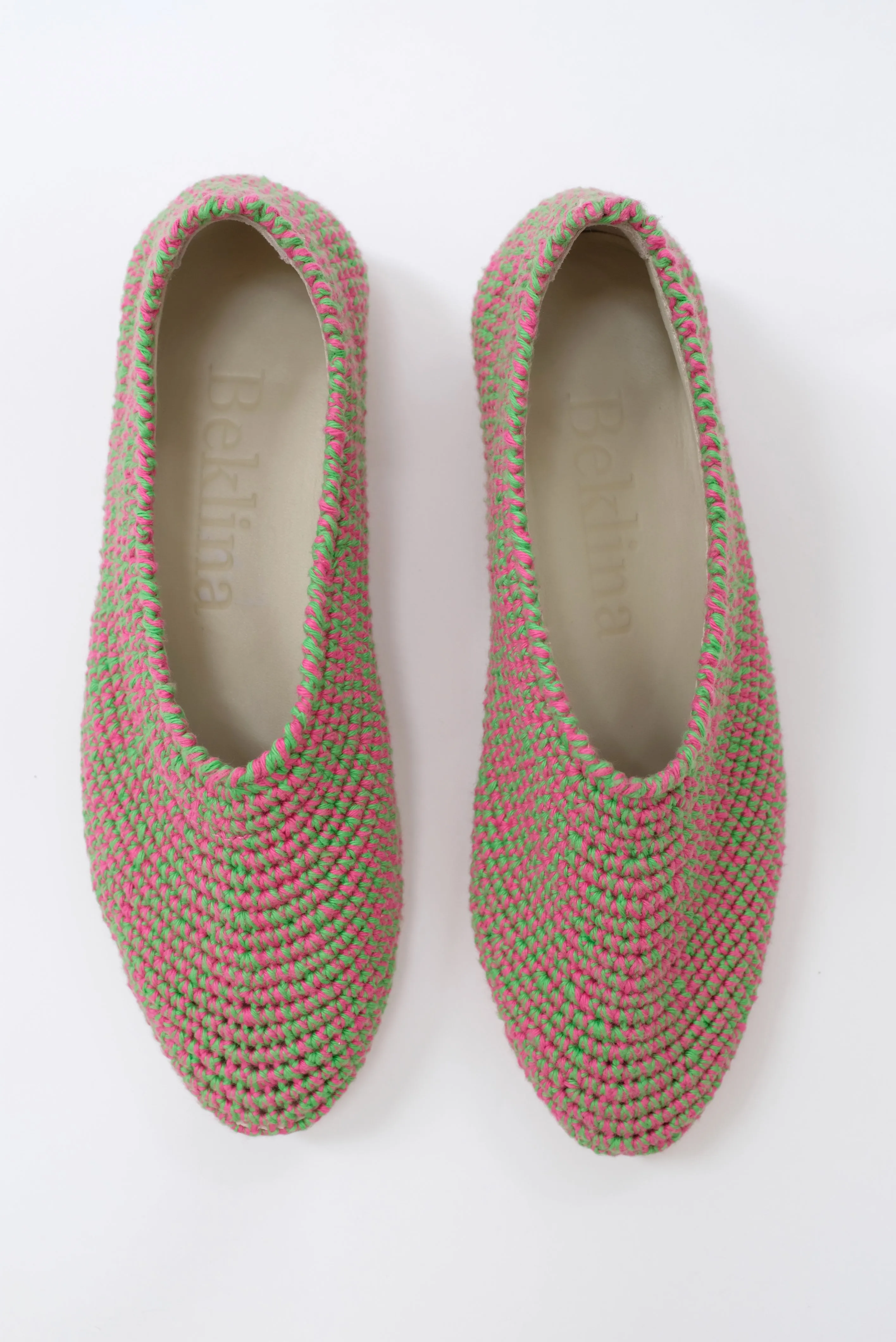 Beklina Crochet Ballet Flats Gelateria Melange sold by Beklina