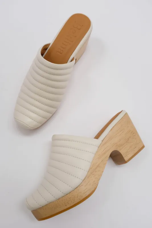 Beklina Ribbed Clog Off White sold by Beklina