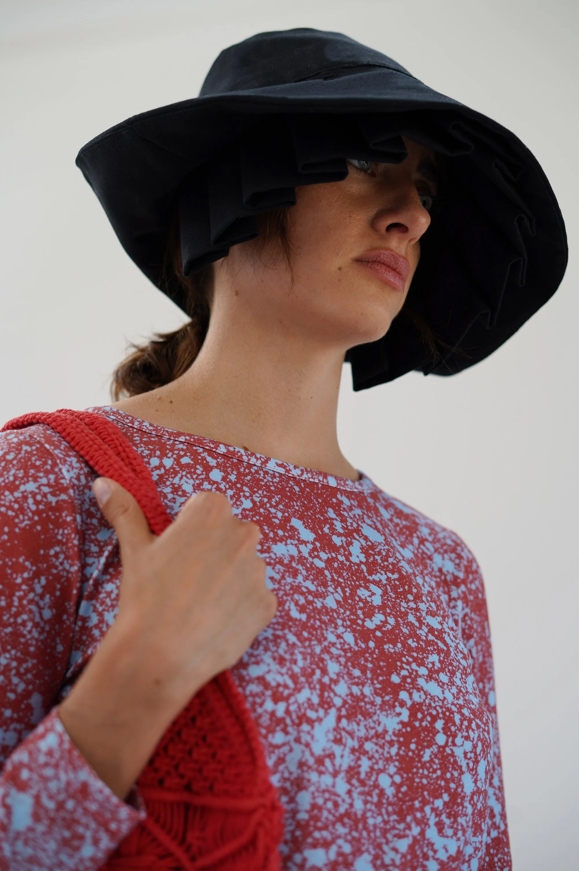 Beklina Layered Pleat Hat Black sold by Beklina product image thumbnail 2