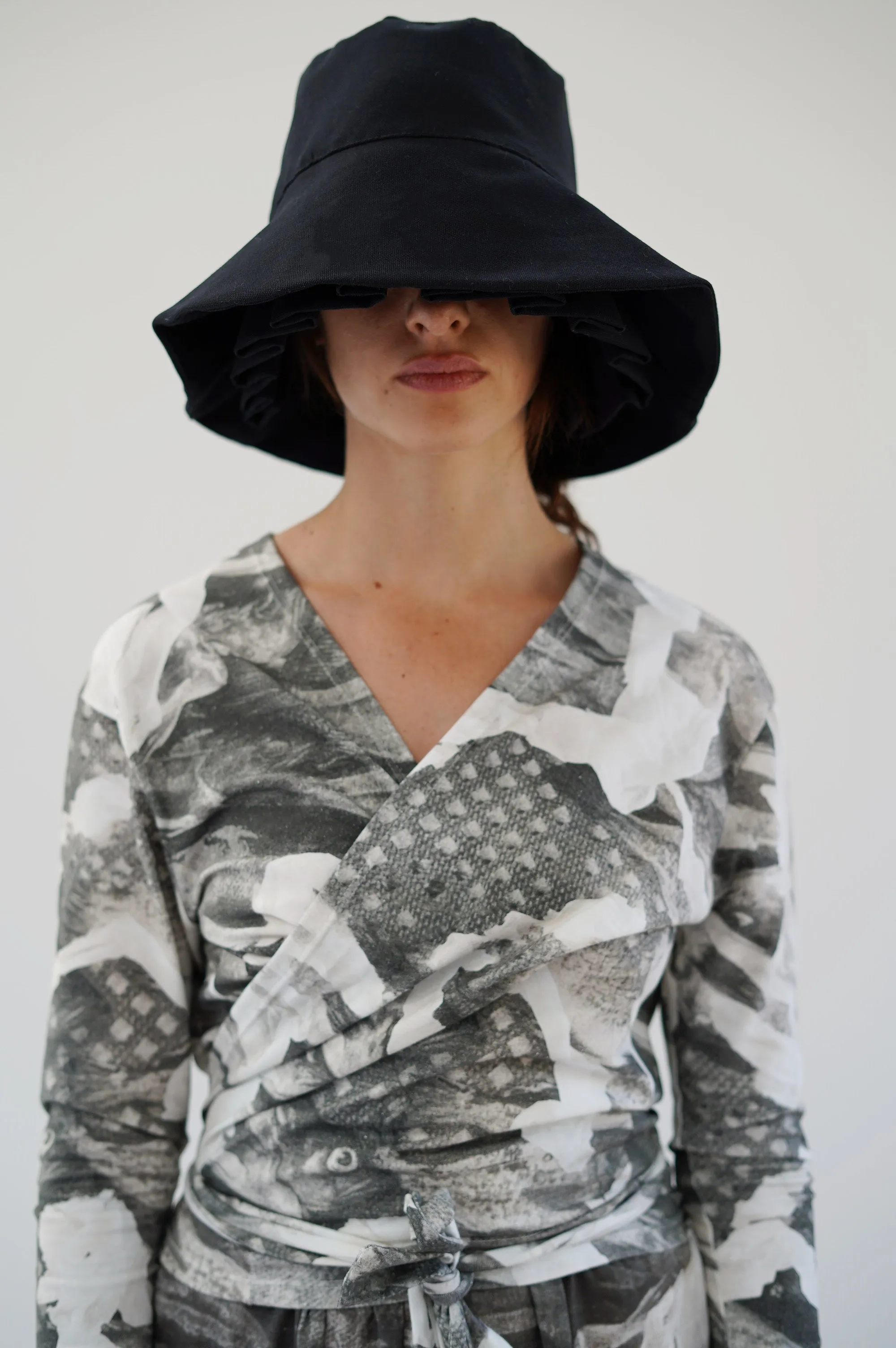 Beklina Layered Pleat Hat Black sold by Beklina product image thumbnail 5