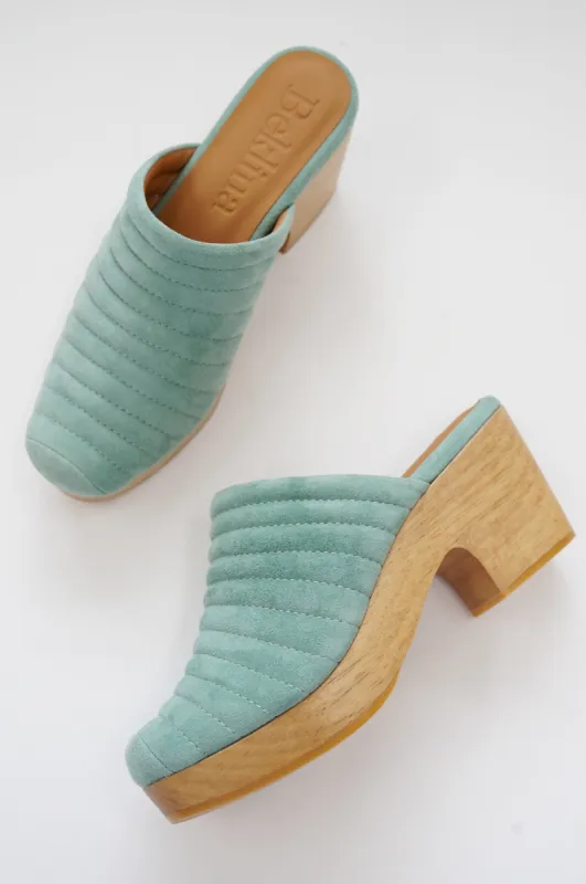 Beklina Suede Ribbed Clog Palm sold by Beklina