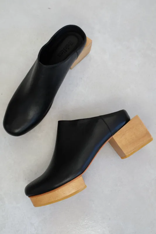 Beklina Matisse Platform Mules Black sold by Beklina