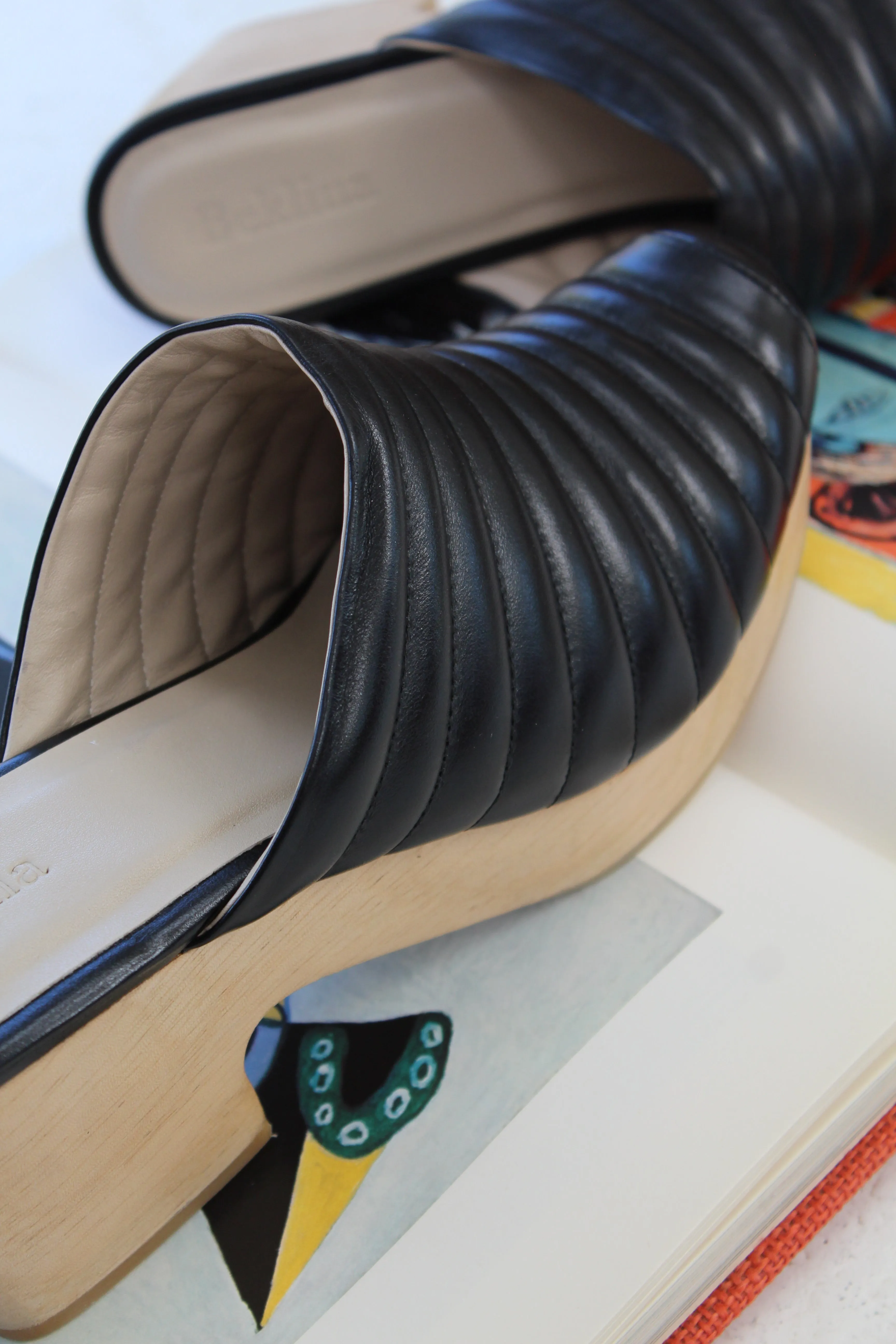 Beklina Ribbed Clog Black sold by Beklina product image thumbnail 3