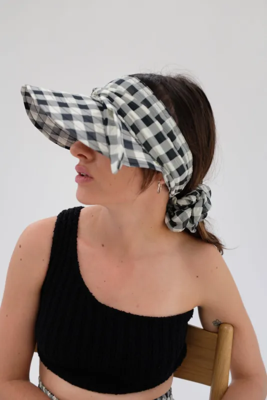 Beklina Tie Visor Gingham made by Beklina