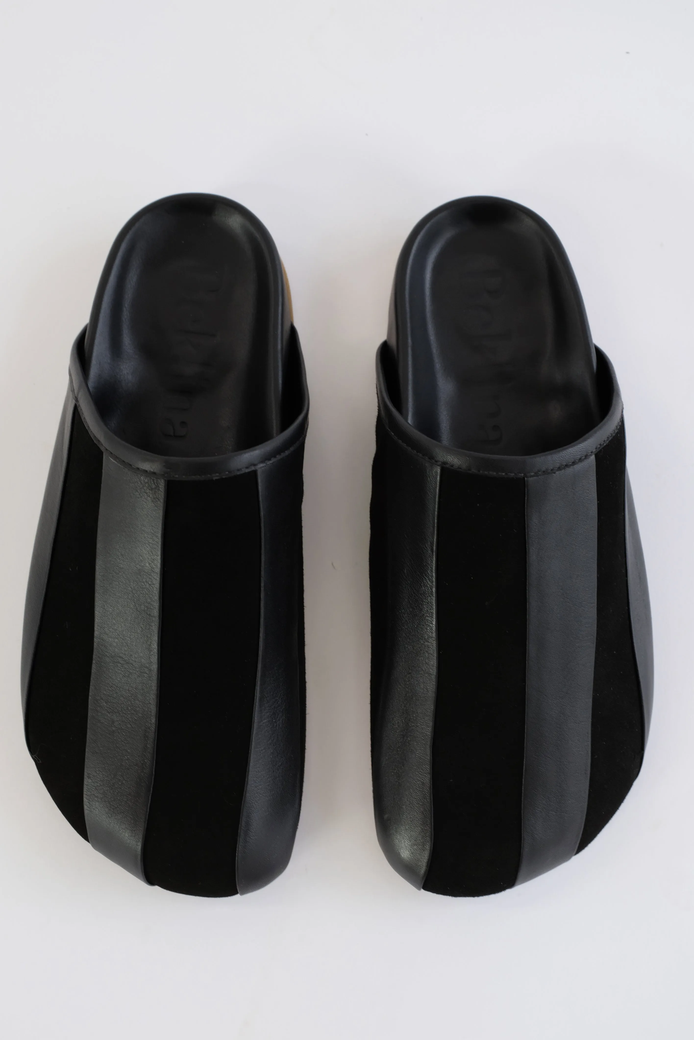 Beklina Gubi Mules Black sold by Beklina