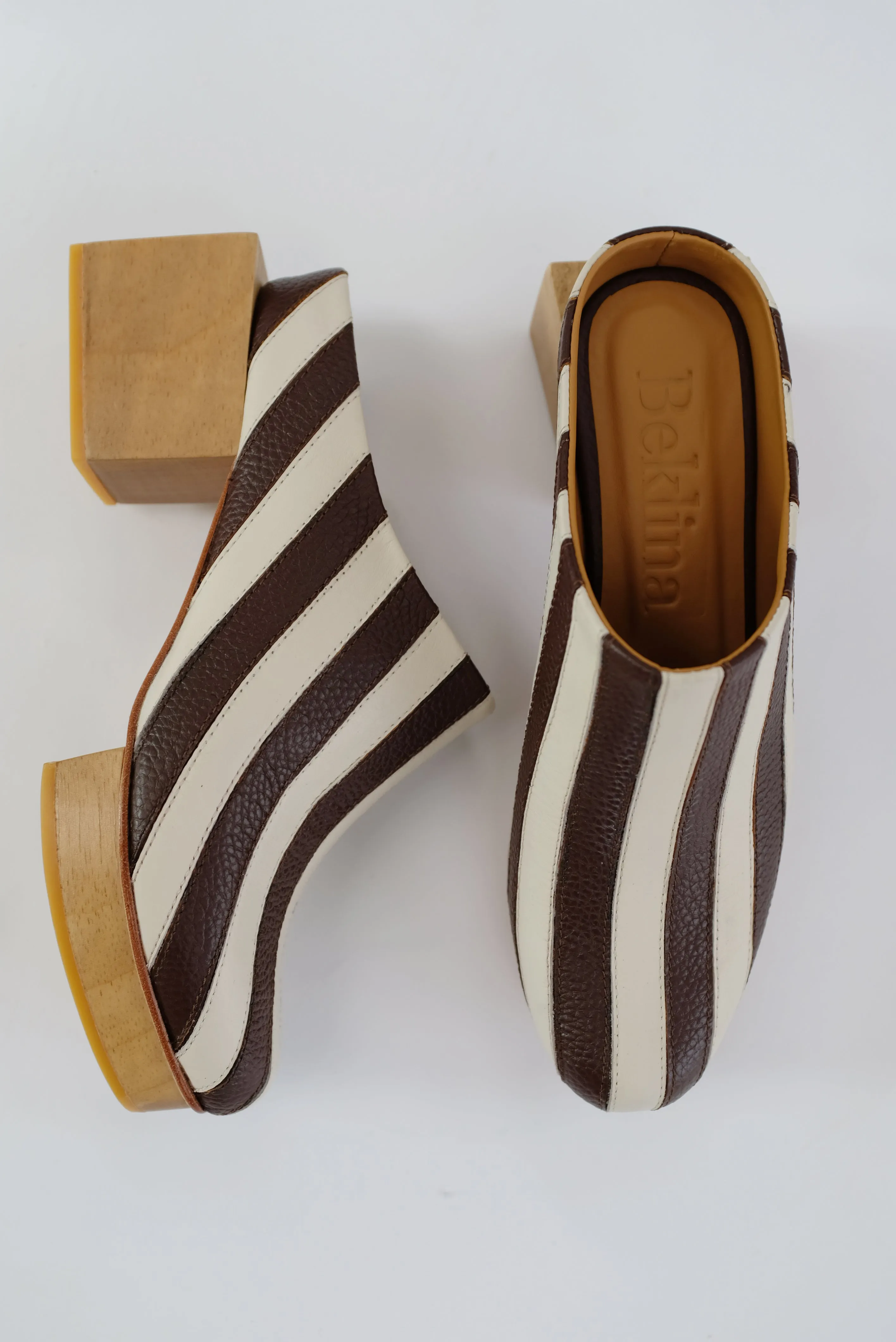 Beklina Matisse Platform Mules Off White/Castagna sold by Beklina product image thumbnail 3