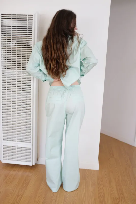 Cordera Cotton Relaxed Pants Green sold by Beklina