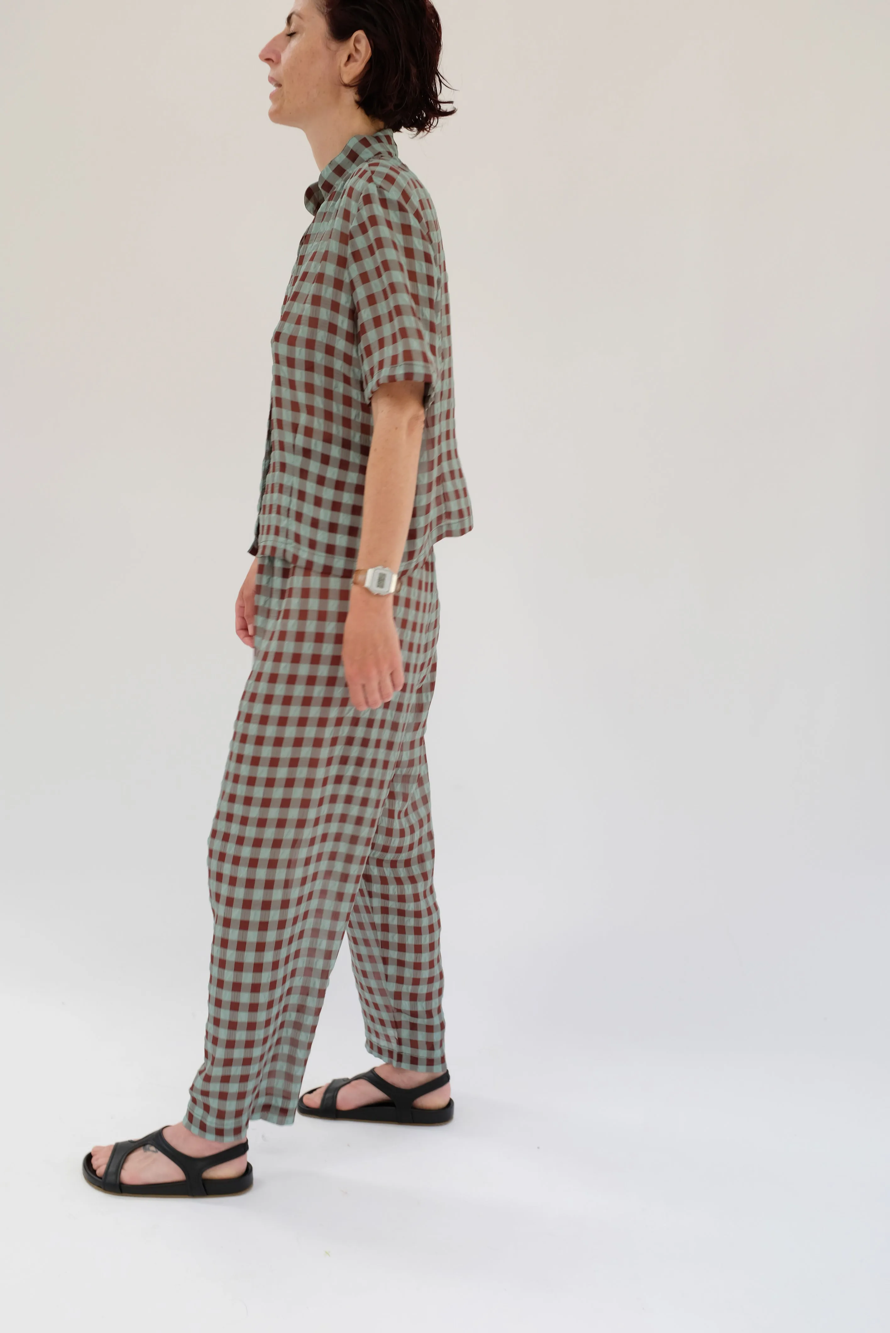 Beklina Basic Pant Mint/Terra Gingham sold by Beklina product image thumbnail 3