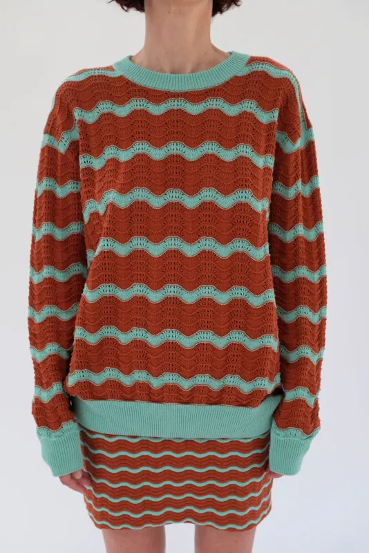 Beklina Angata Oversized Cotton Crew Siena sold by Beklina