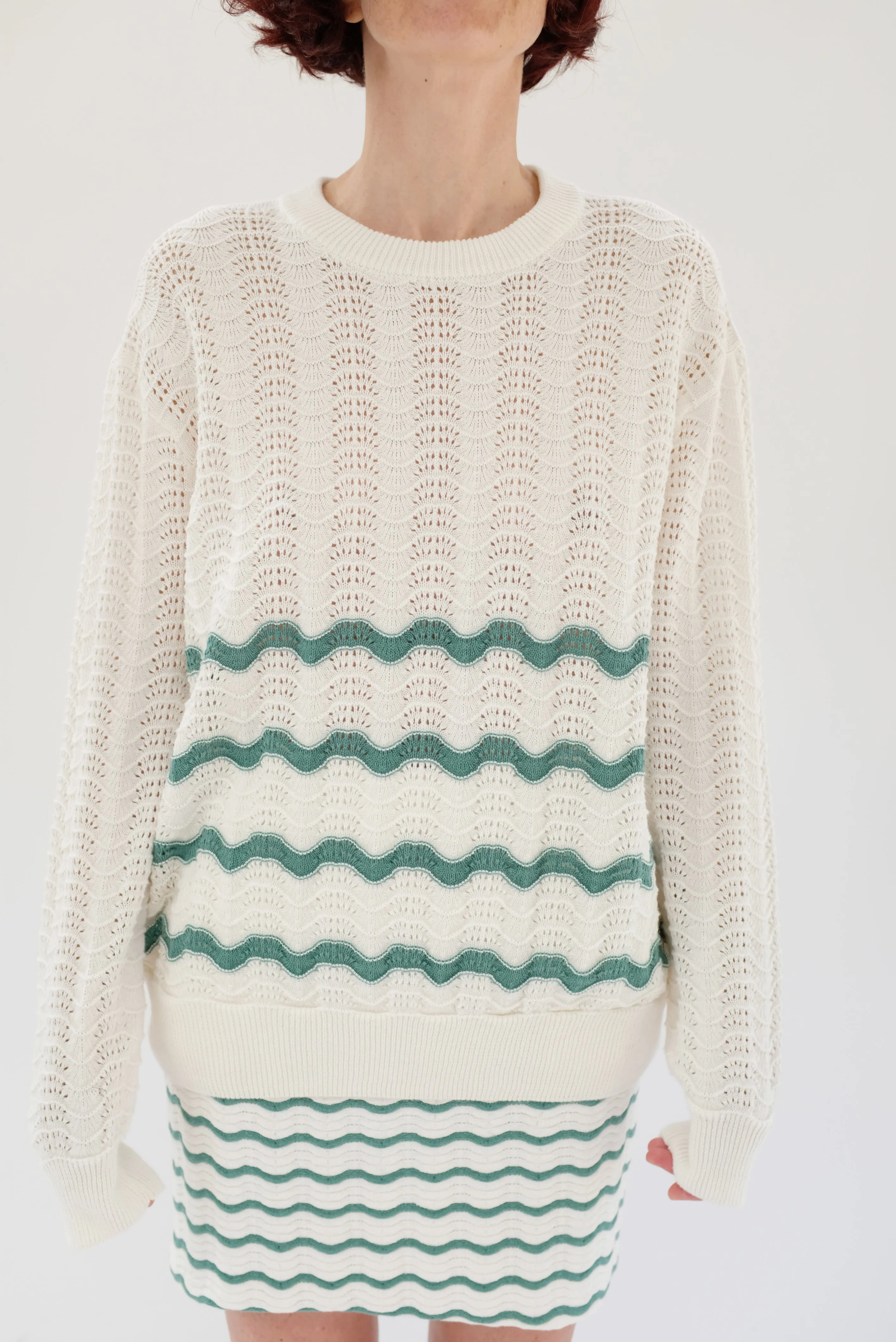 Beklina Angata Oversized Cotton Crew White Ice sold by Beklina product image thumbnail 2