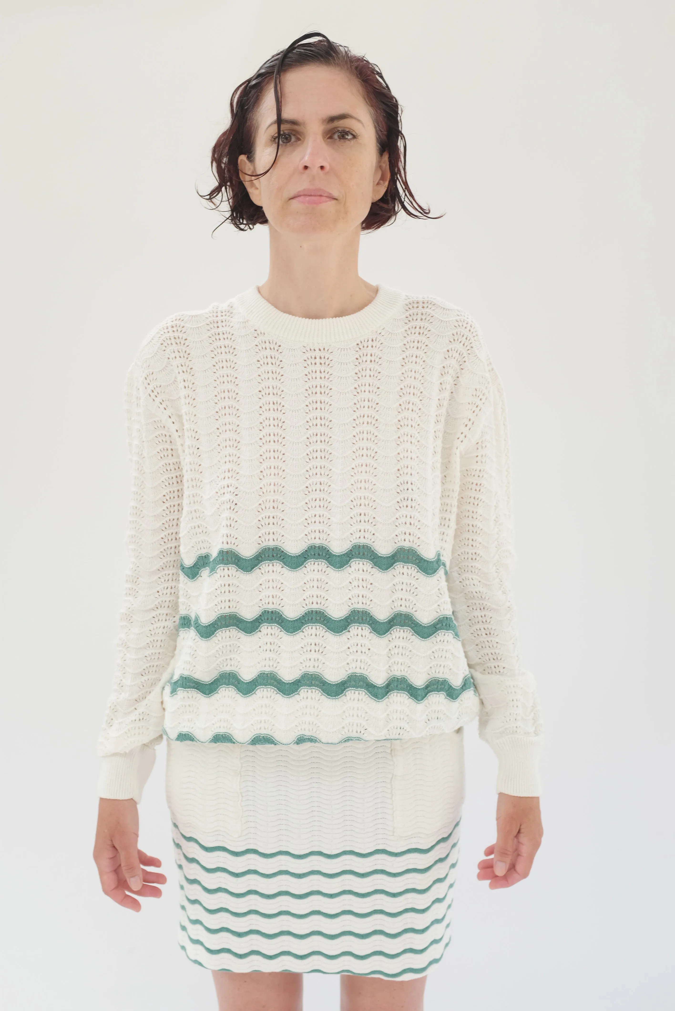 Beklina Angata Oversized Cotton Crew White Ice sold by Beklina product image thumbnail 5