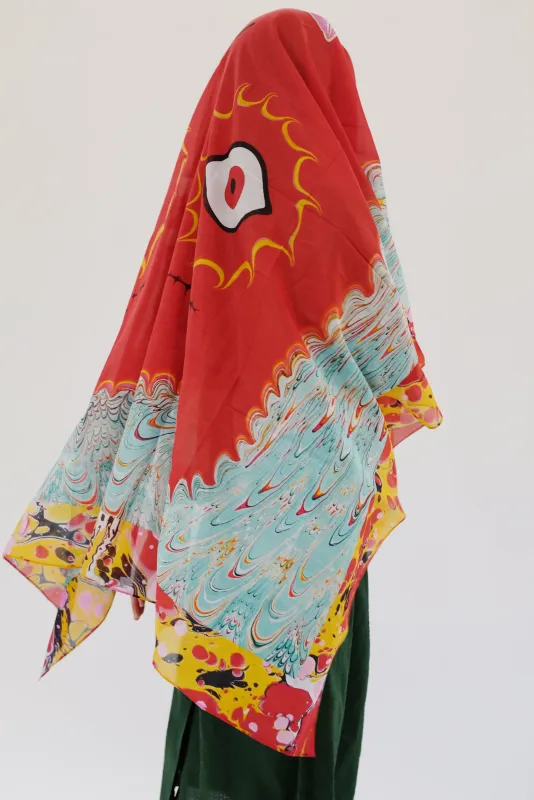 Sun & Demon Scarves sold by Beklina