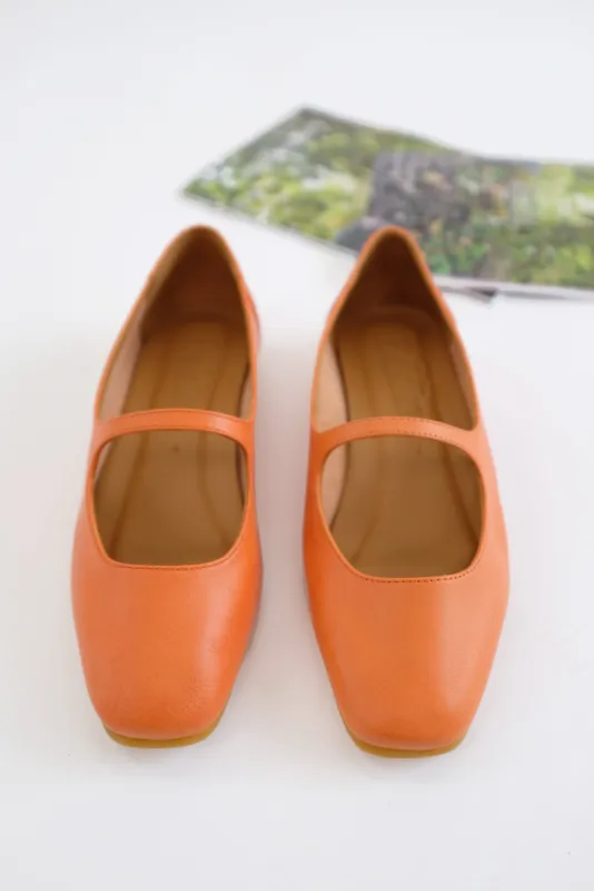 Beklina Olivia Flats Persimmon sold by Beklina