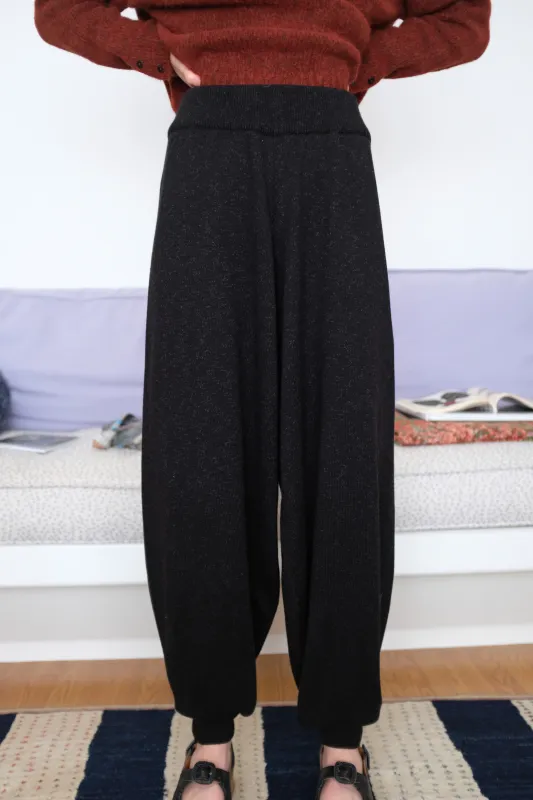 Cordera Flecked Cotton Pants Anthracite sold by Beklina