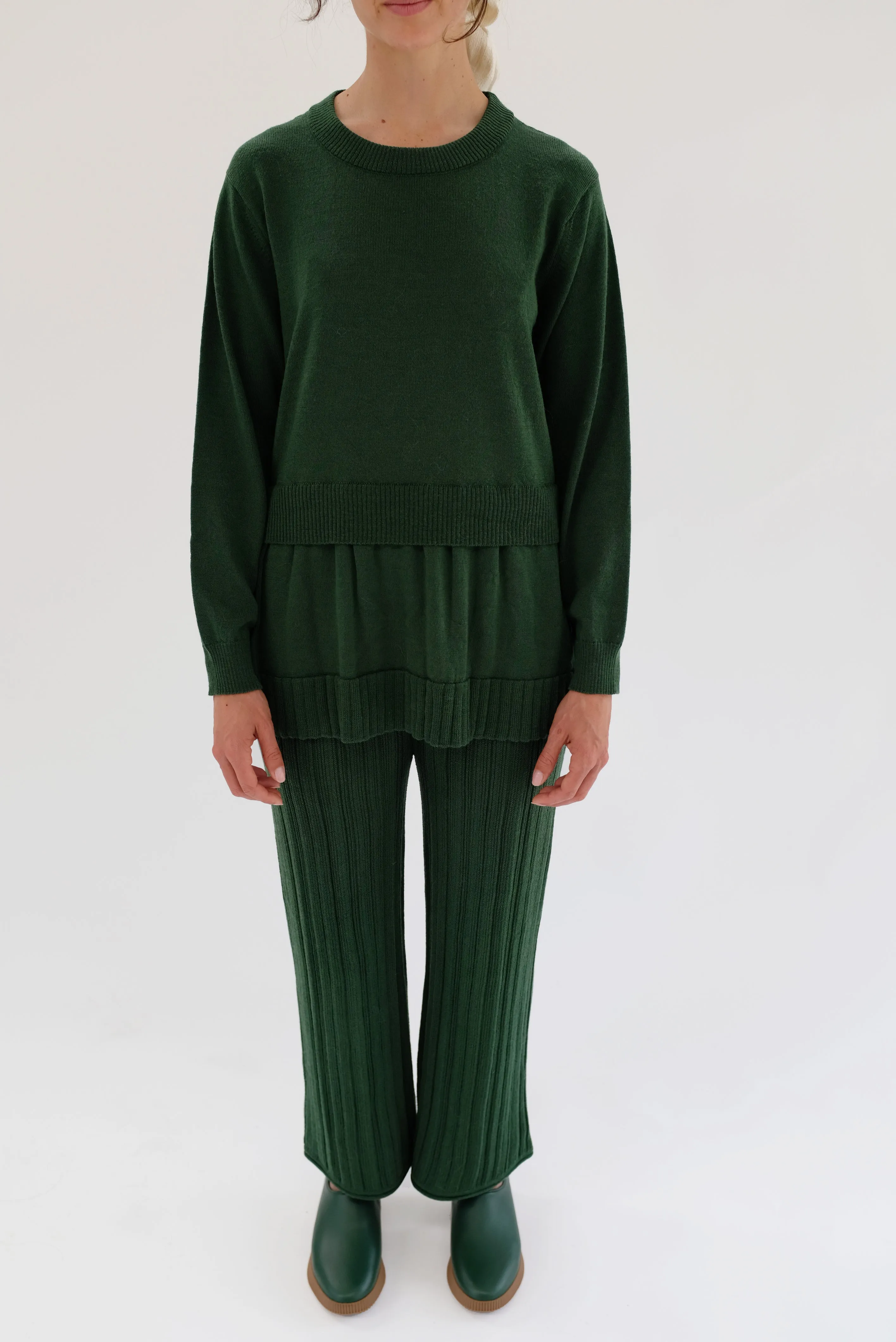 Beklina Merino Pleated Trousers Conifer sold by Beklina product image thumbnail 2