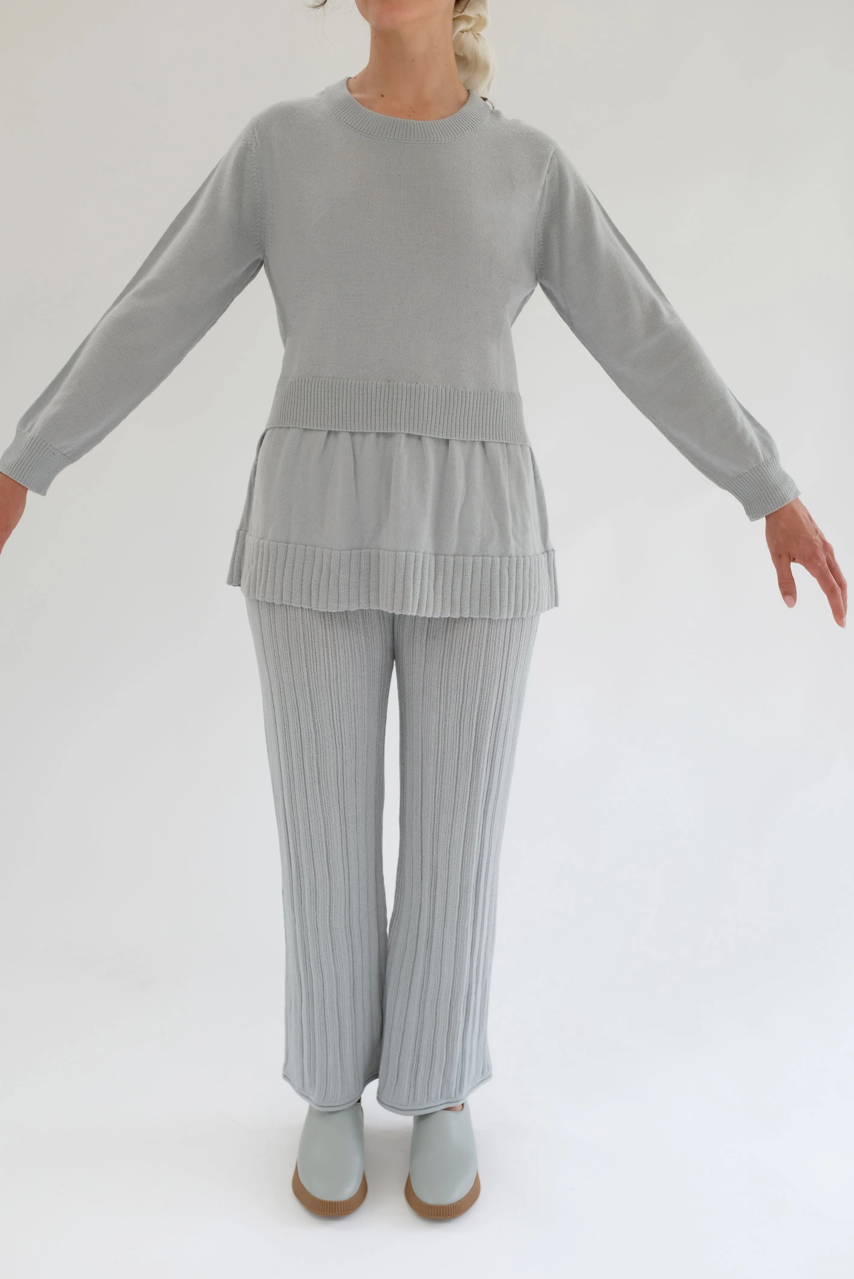 Beklina Merino Pleated Trousers Grey sold by Beklina product image thumbnail 3