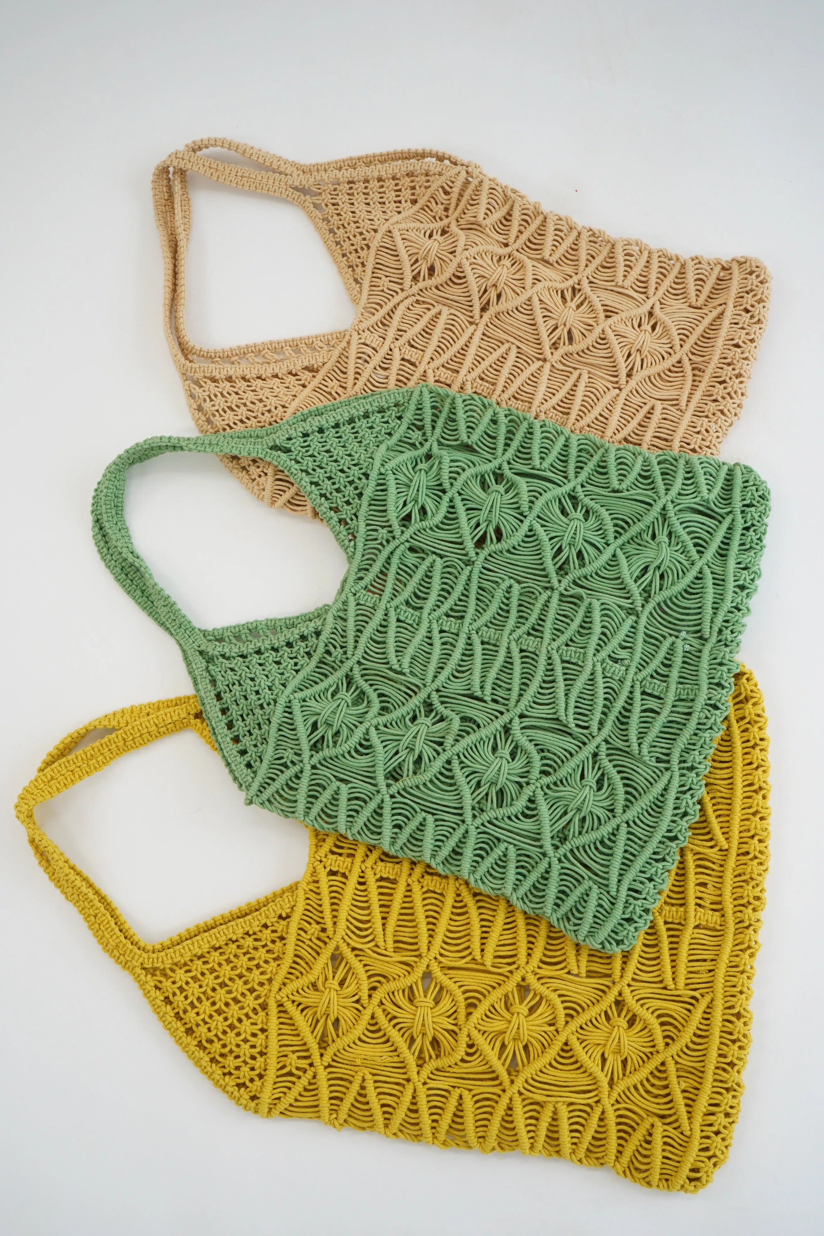 Beklina Macramé Tote Bag Grass/ SAMPLE sold by Beklina product image thumbnail 5