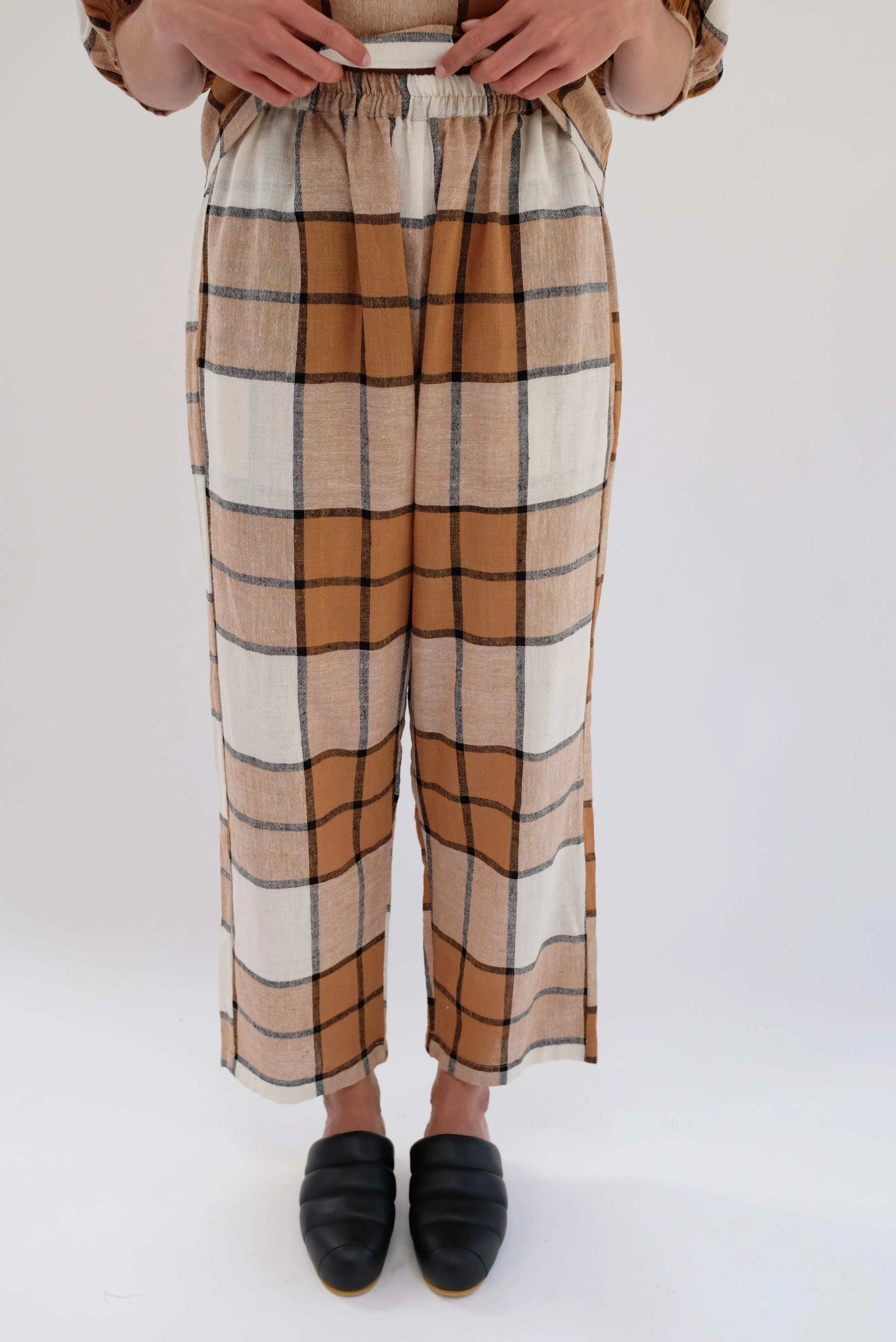 Beklina Plaid Pant Root Beer Float / Pre-Worn sold by Beklina