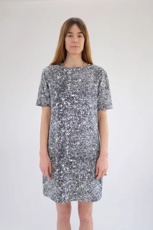 Beklina T Shirt Dress Splatter Black sold by Beklina
