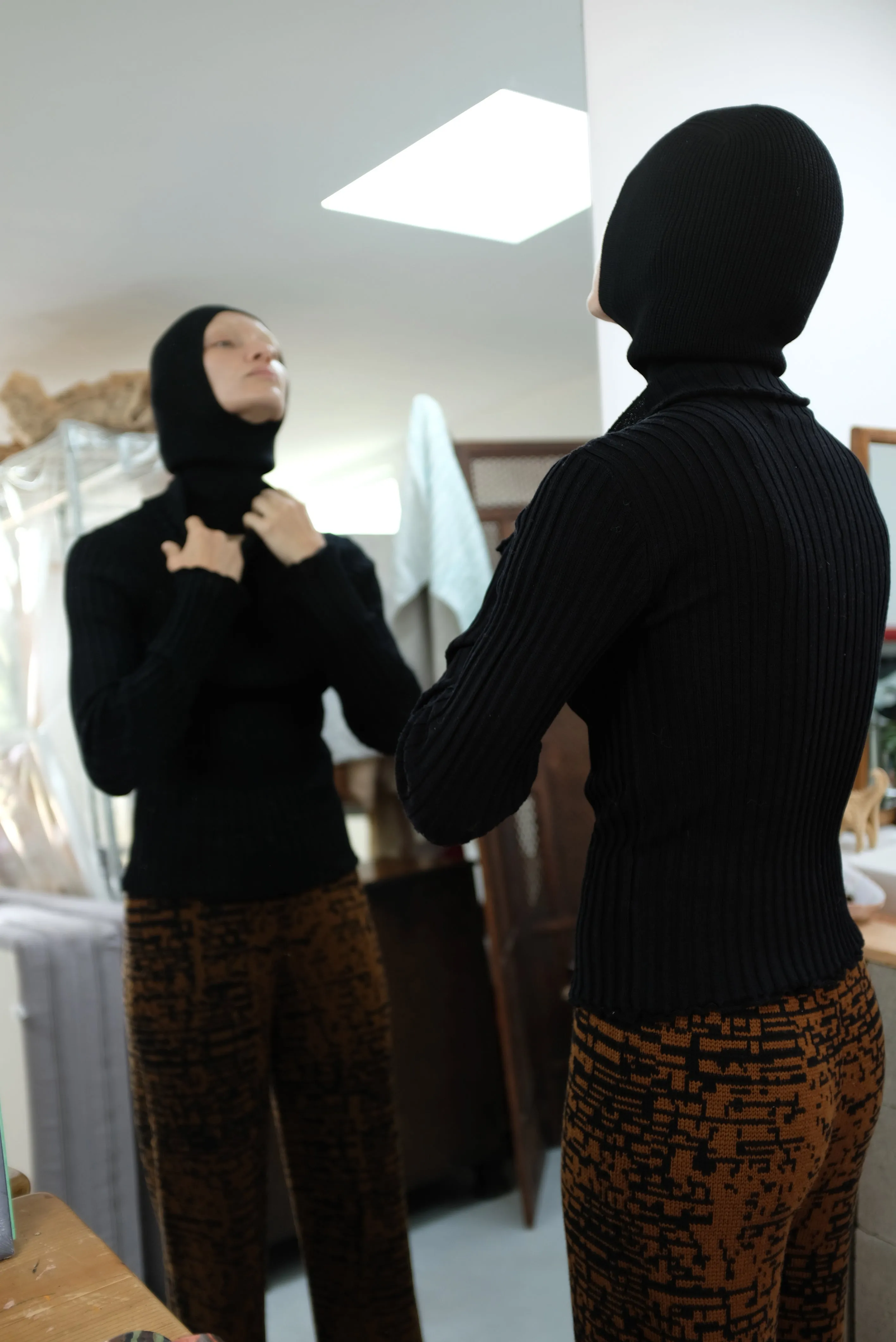 Beklina Merino Ribbed Turtleneck Black sold by Beklina product image thumbnail 5