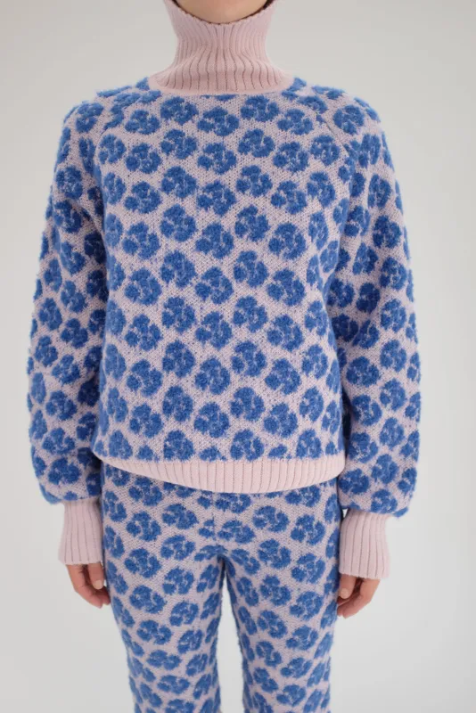 Mozh Mozh Golgoli Turtleneck Dusty Pink/Blue made by Beklina