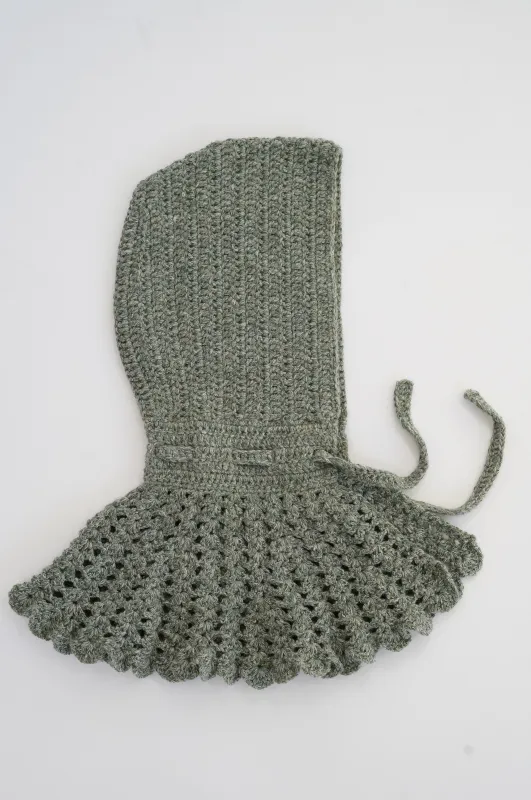 Beklina Lace Collared Hood Marl Green sold by Beklina