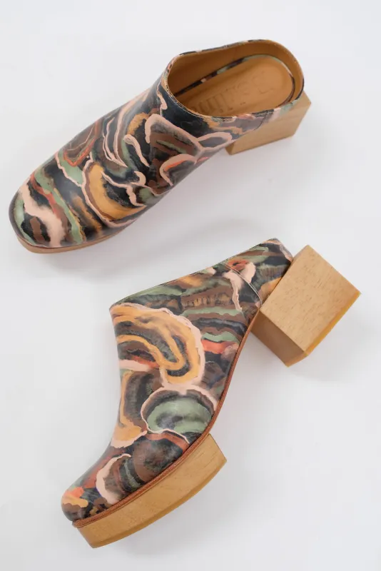 Beklina Matisse Platform Mules Fungi made by Beklina