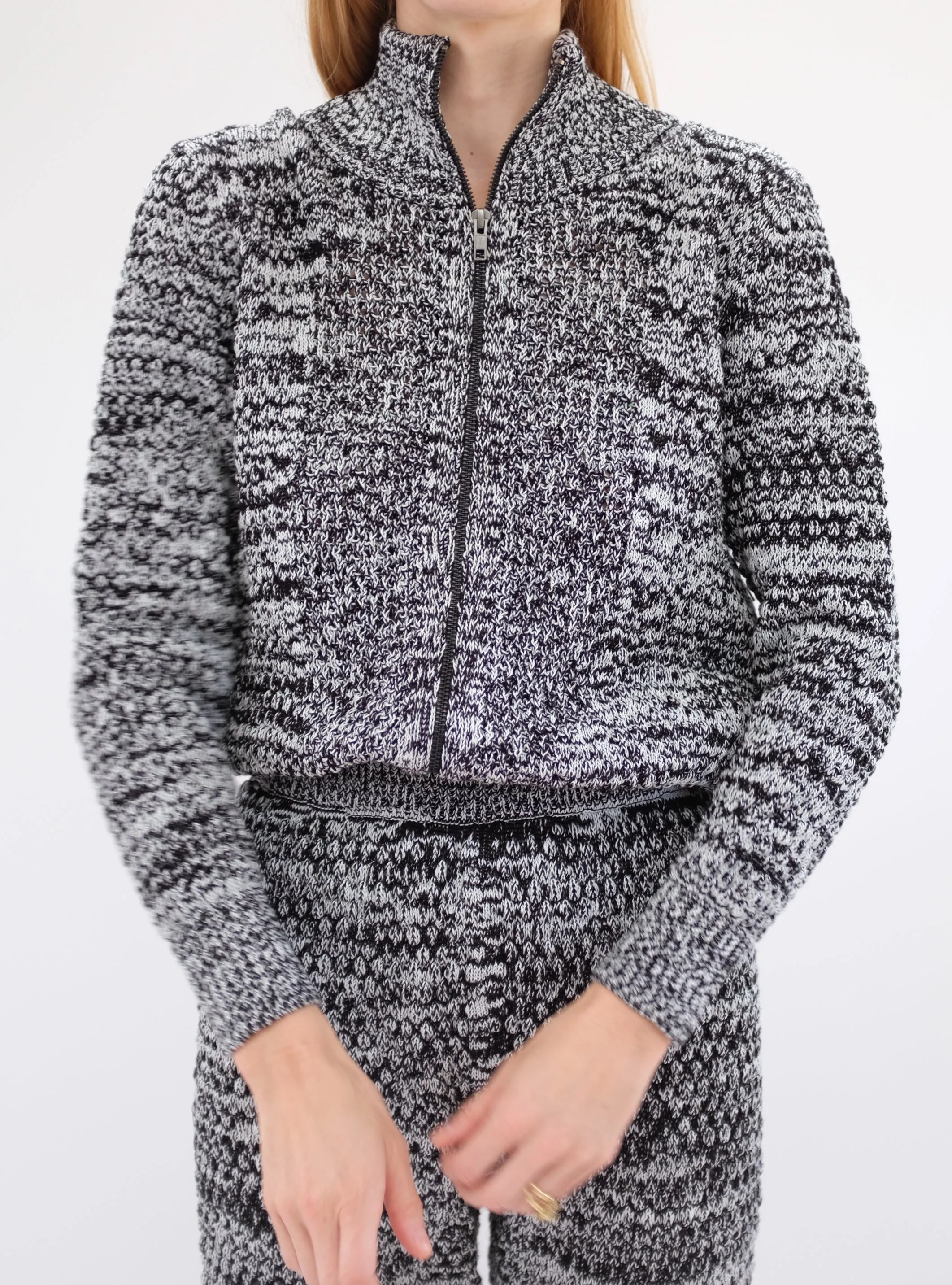 Beklina Knit Track Jacket Black/Blanca sold by Beklina product image thumbnail 3