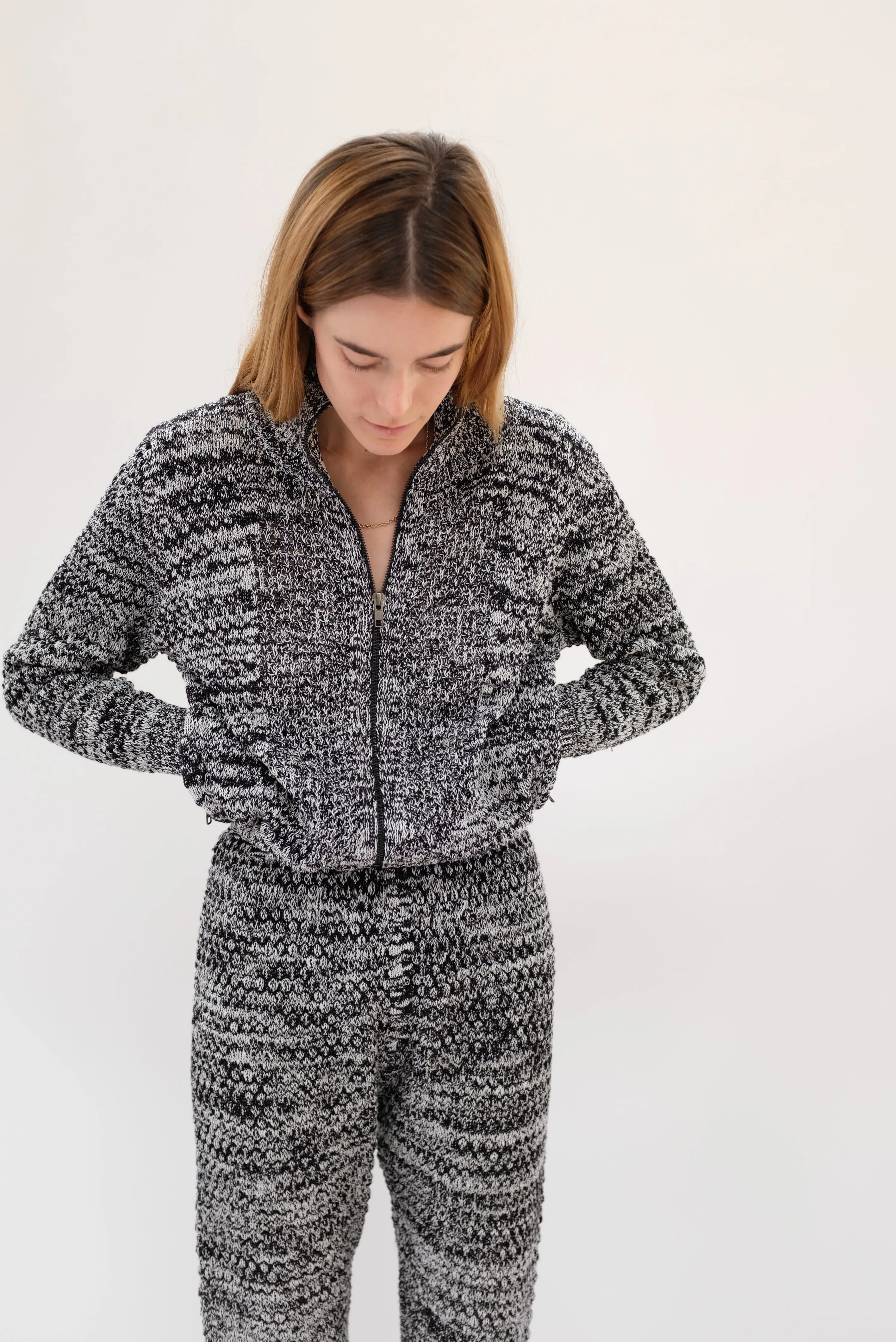 Beklina Knit Track Jacket Black/Blanca sold by Beklina product image thumbnail 4