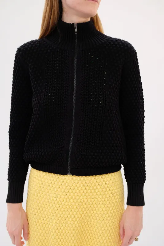 Beklina Knit Track Jacket Black made by Beklina