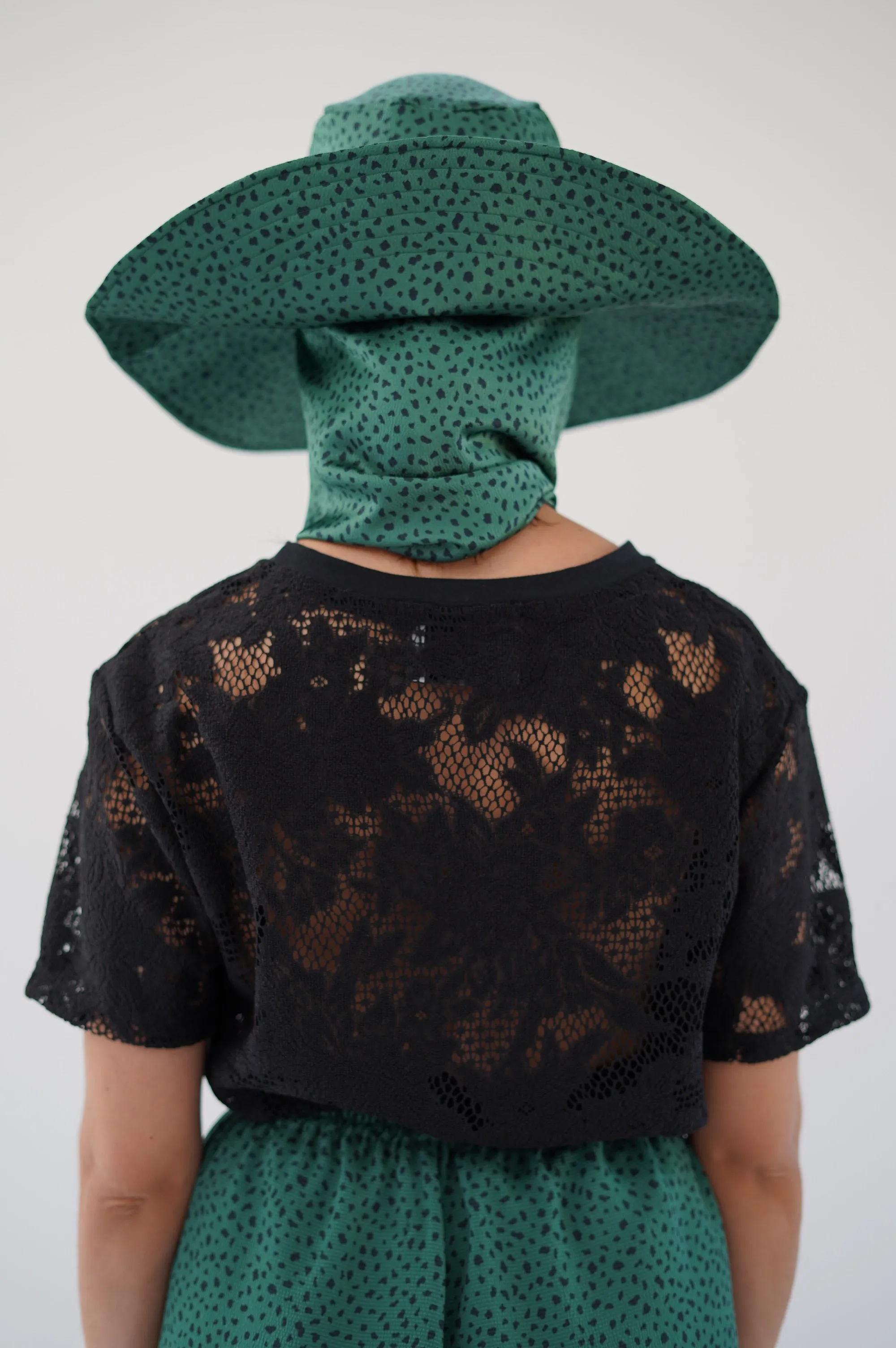 Beklina Scarf Hat Torn Dot Green sold by Beklina product image thumbnail 3