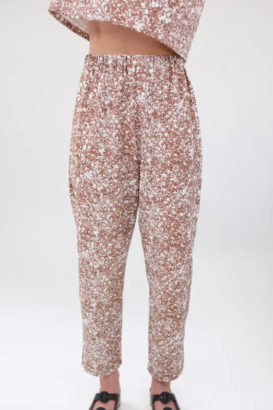 Beklina Basic Pant Splatter Cocoa made by Beklina