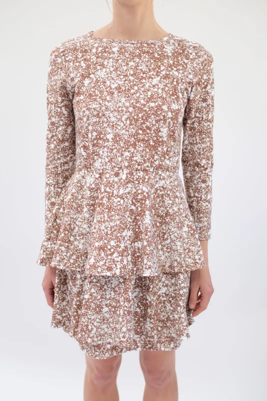 Beklina Strati Dress Splatter Cocoa sold by Beklina