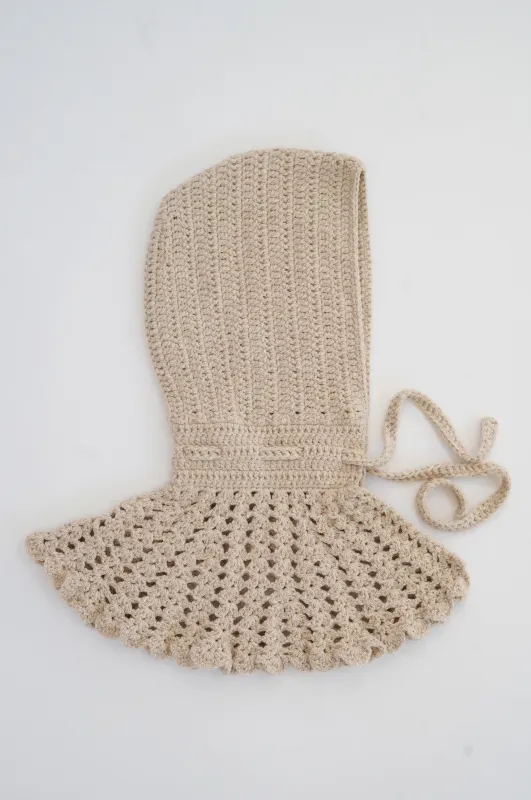 Beklina Lace Collared Hood Sandy sold by Beklina