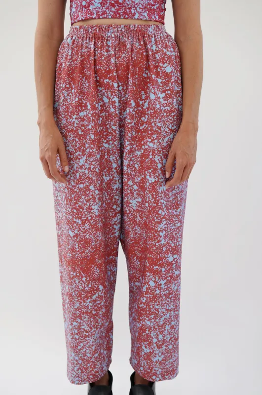 Beklina Basic Pant Splatter Blue/Red made by Beklina